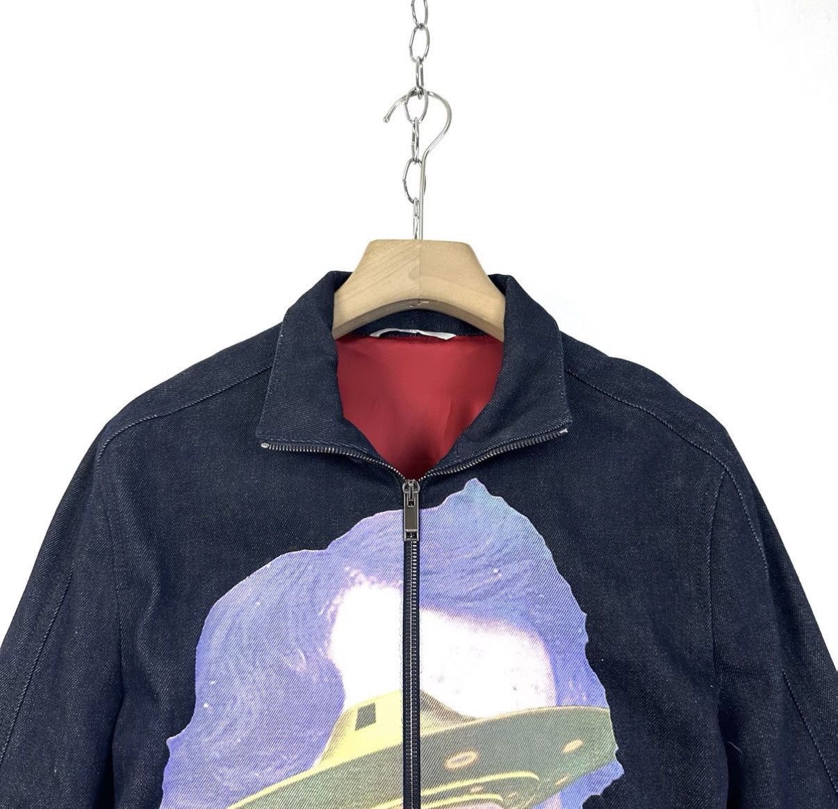 Valentino Black Graphic Print Zip-Up Jacket Size S Size US S / EU 44-46 / 1 - 3 Thumbnail