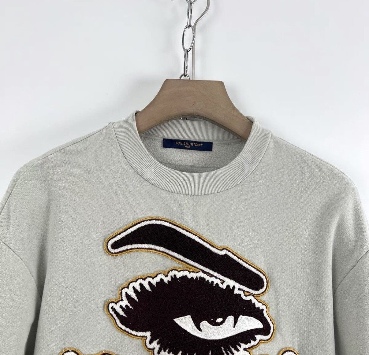 Louis Vuitton Gray Embroidered Long Sleeve Sweatshirt XS Size US XS / EU 42 / 0 - 3 Thumbnail