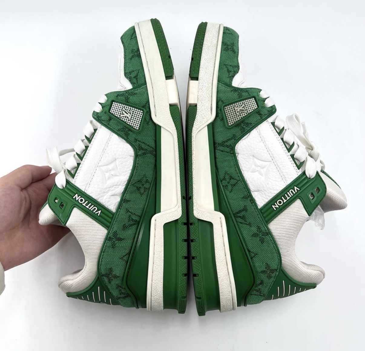 Louis Vuitton Green Low-Top Sneakers Size 8 Size US 8 / EU 41 - 5 Thumbnail