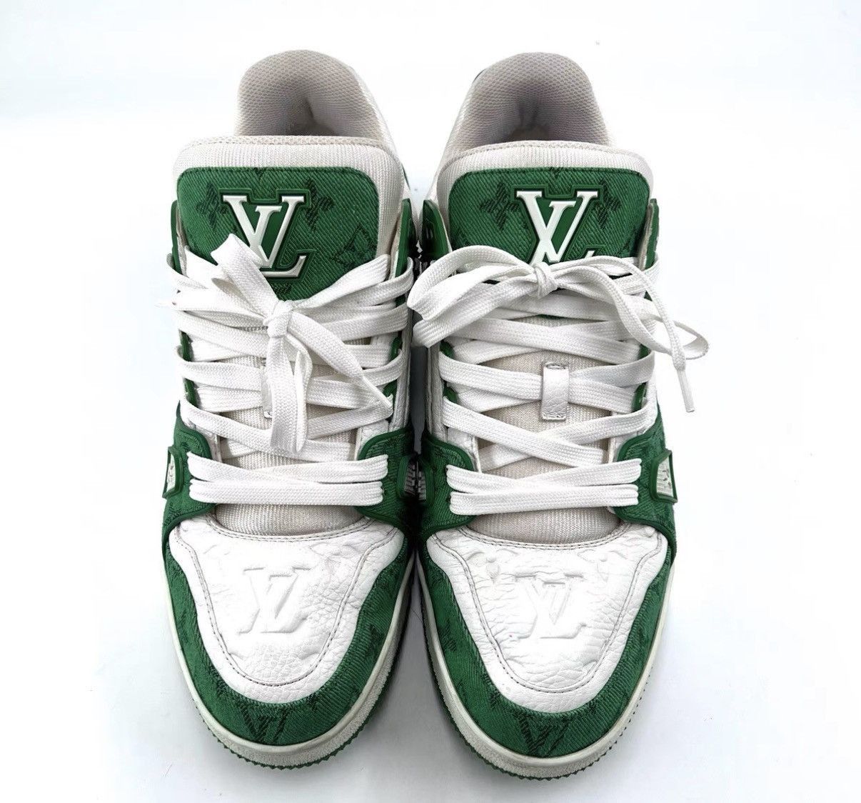Louis Vuitton Green Low-Top Sneakers Size 8 Size US 8 / EU 41 - 2 Thumbnail