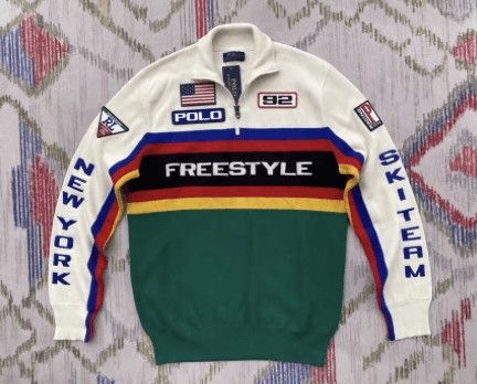 Polo Ralph Lauren Colorblock Freestyle Graphic Sweater Size US S / EU 44-46 / 1 - 3 Thumbnail