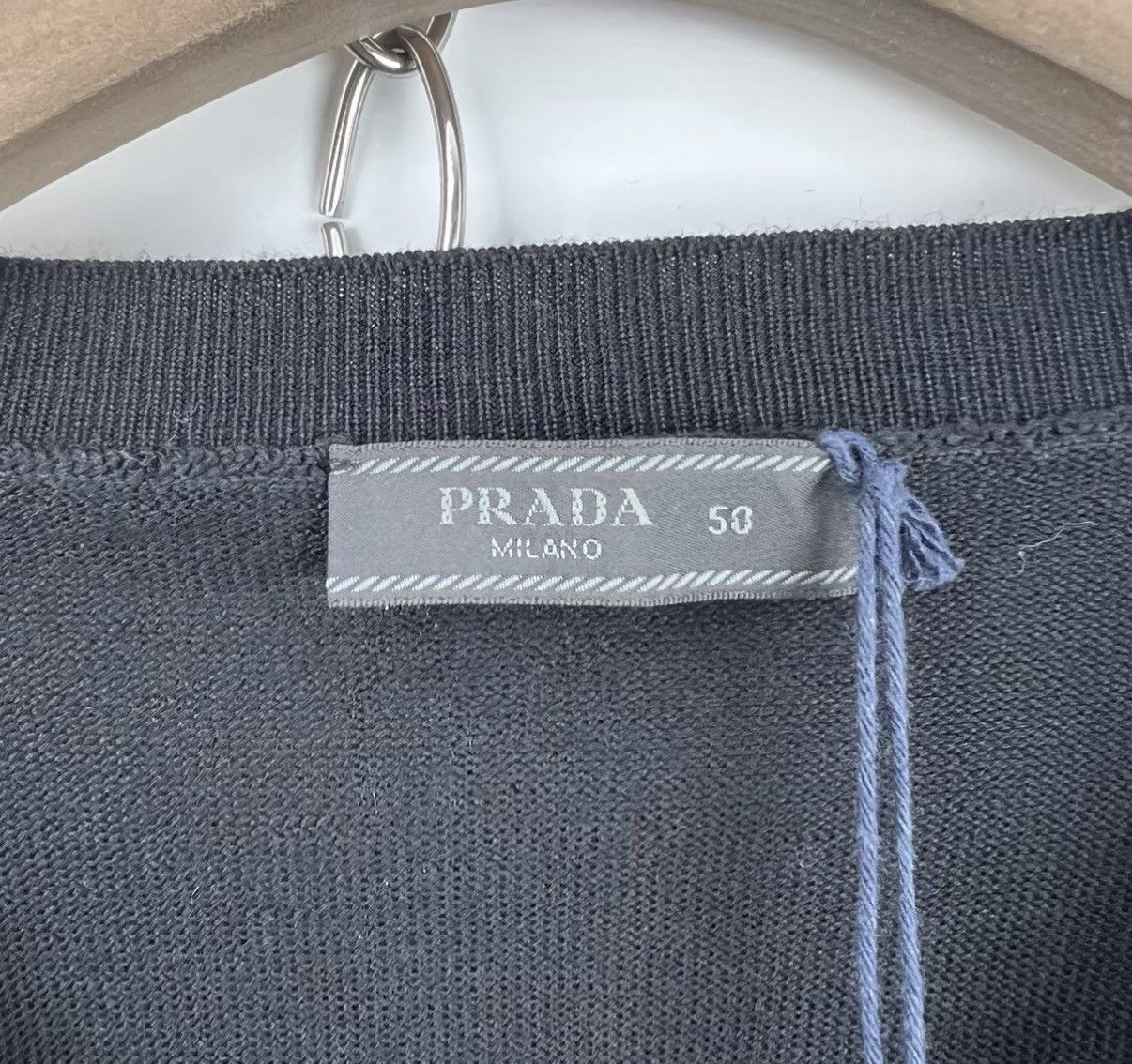 Prada Black V-Neck Long Sleeve Sweater Size US M / EU 48-50 / 2 - 3 Thumbnail