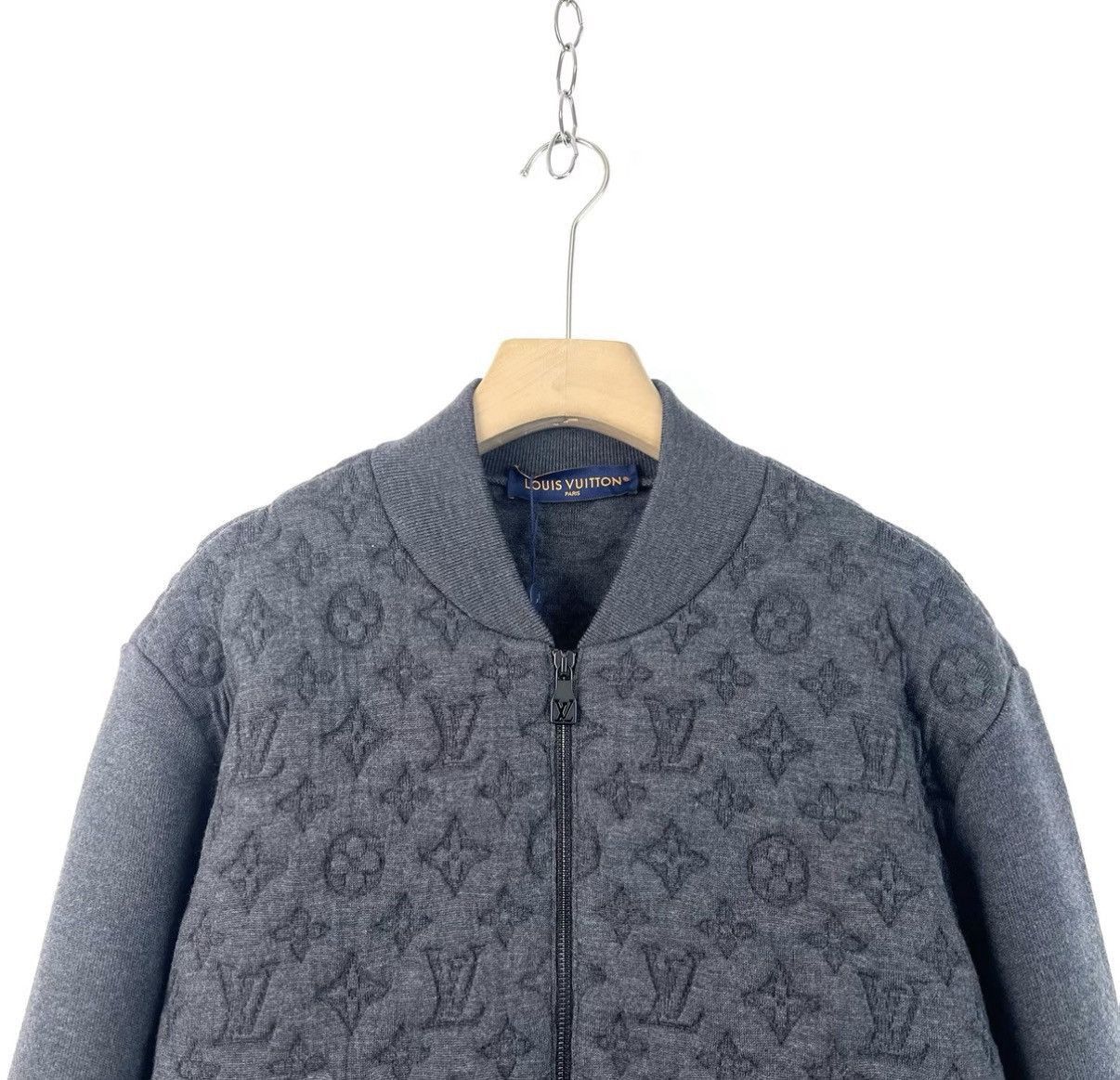 Louis Vuitton Gray Patterned Zip-Front Bomber Jacket - XL Size US XL / EU 56 / 4 - 3 Thumbnail