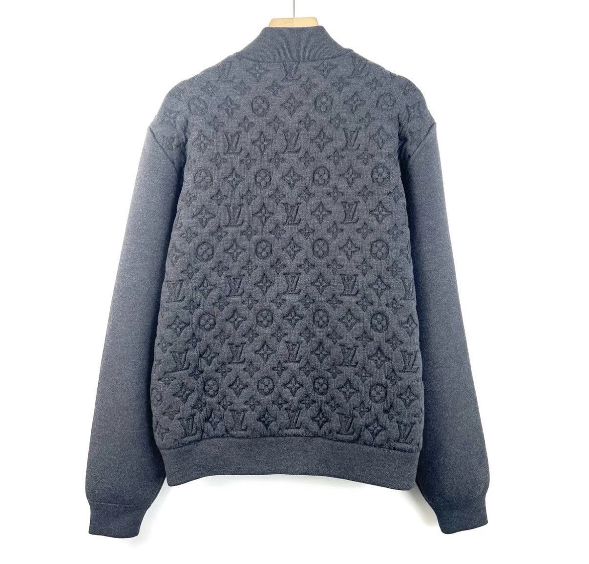 Louis Vuitton Gray Patterned Zip-Front Bomber Jacket - XL Size US XL / EU 56 / 4 - 2 Thumbnail