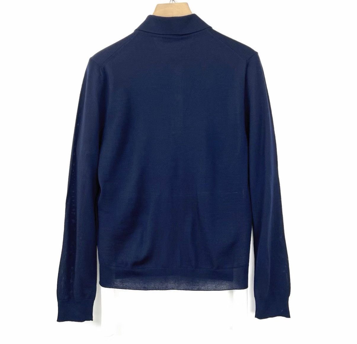 Prada Blue Long Sleeve Polo Shirt Size US M / EU 48-50 / 2 - 2 Thumbnail