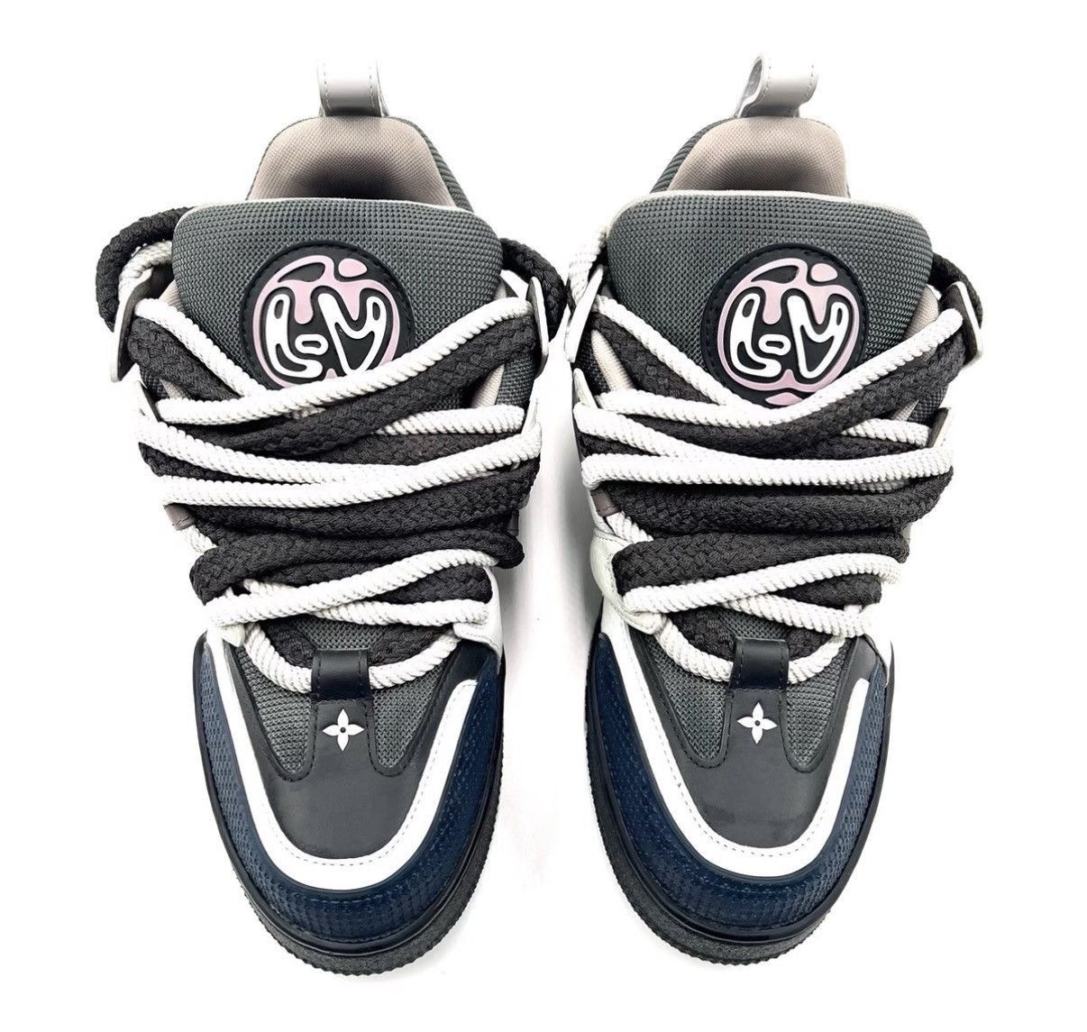 Louis Vuitton Gray High-Top Sneakers with Contrast Laces Size US 7 / EU 40 - 2 Thumbnail