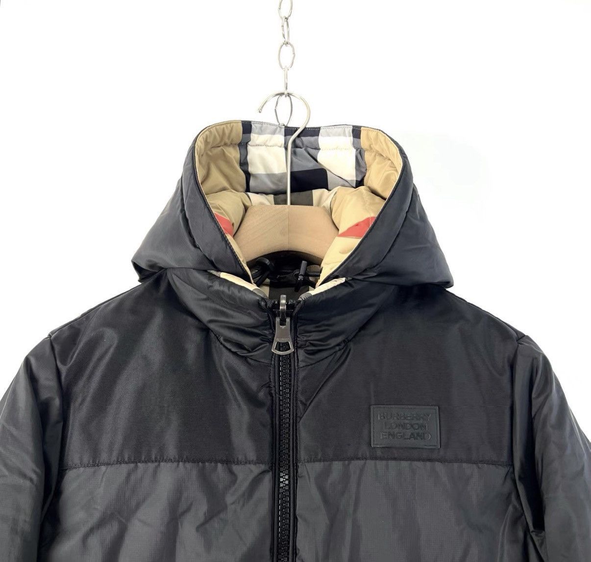 Burberry Black Hooded Puffer Jacket - XS Size US XS / EU 42 / 0 - 4 Thumbnail