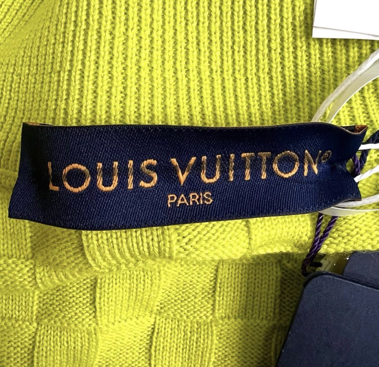Louis Vuitton Green Zip-Up Checkered Knit Sweater Size S Size US S / EU 44-46 / 1 - 7 Thumbnail