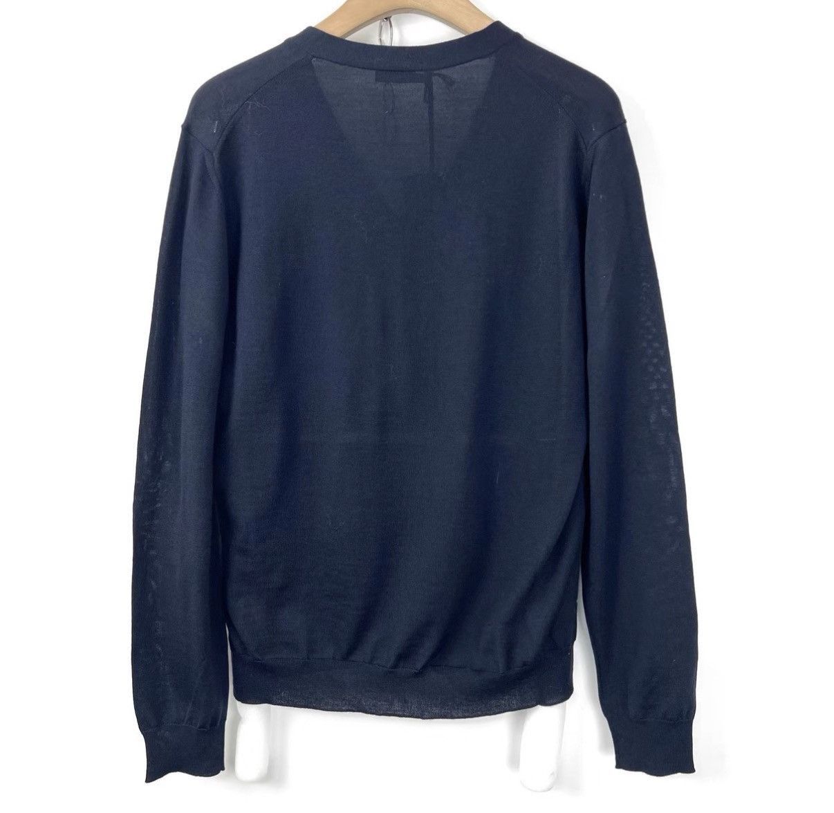 Prada Blue V-Neck Button-Front Cardigan Size M Size US M / EU 48-50 / 2 - 2 Thumbnail