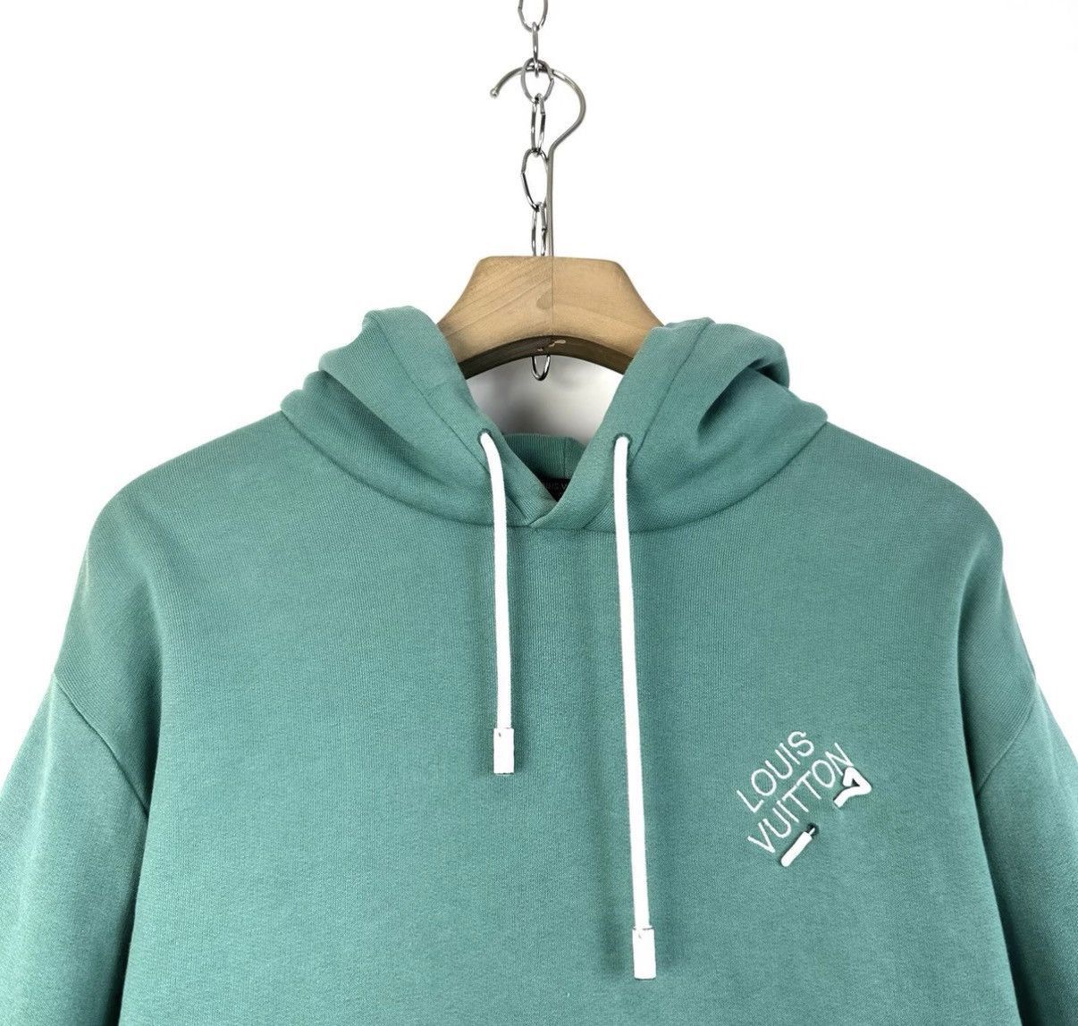 Louis Vuitton Green Oversized Hoodie with Front Pocket Size US XL / EU 56 / 4 - 3 Thumbnail