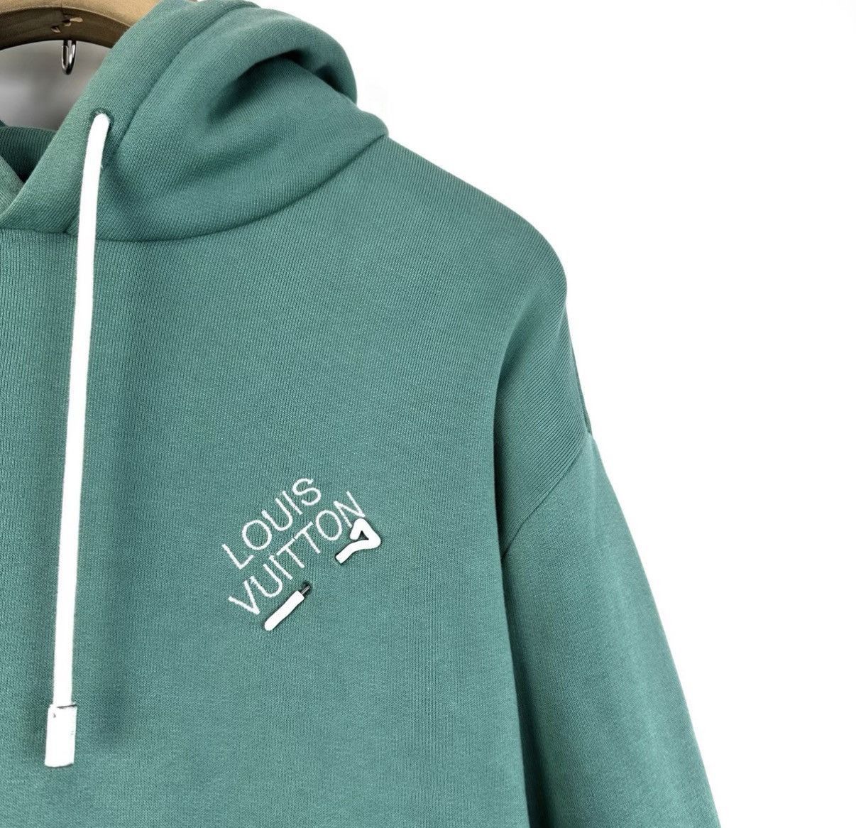 Louis Vuitton Green Oversized Hoodie with Front Pocket Size US XL / EU 56 / 4 - 5 Thumbnail