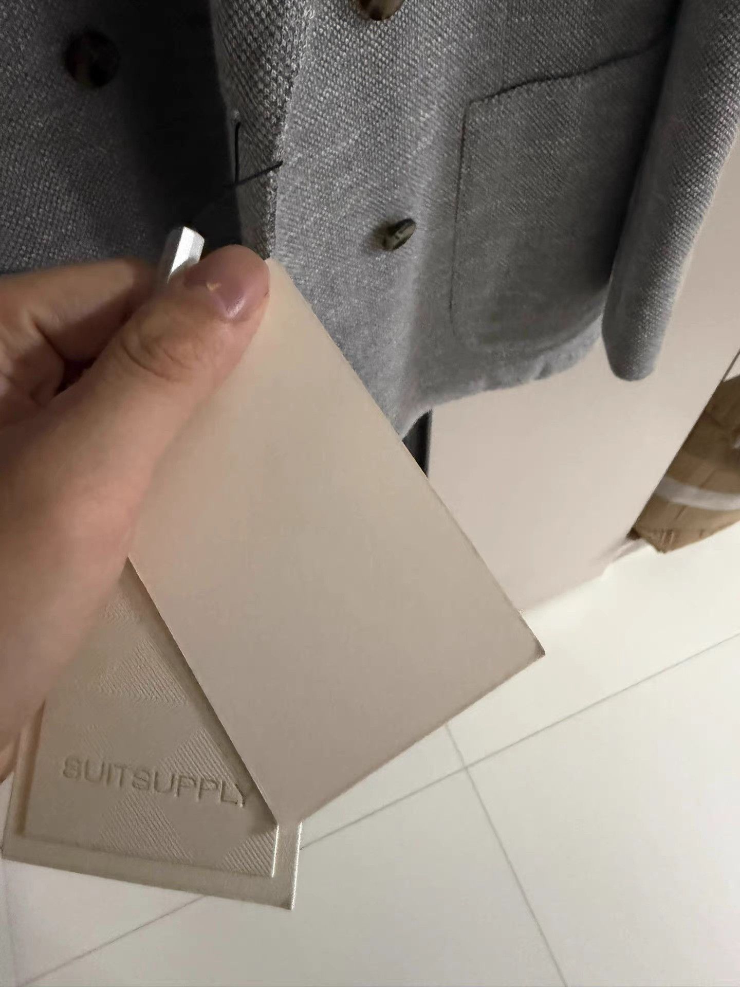 Suitsupply Gray Double-Breasted Blazer Size L Size US L / EU 52-54 / 3 - 3 Thumbnail