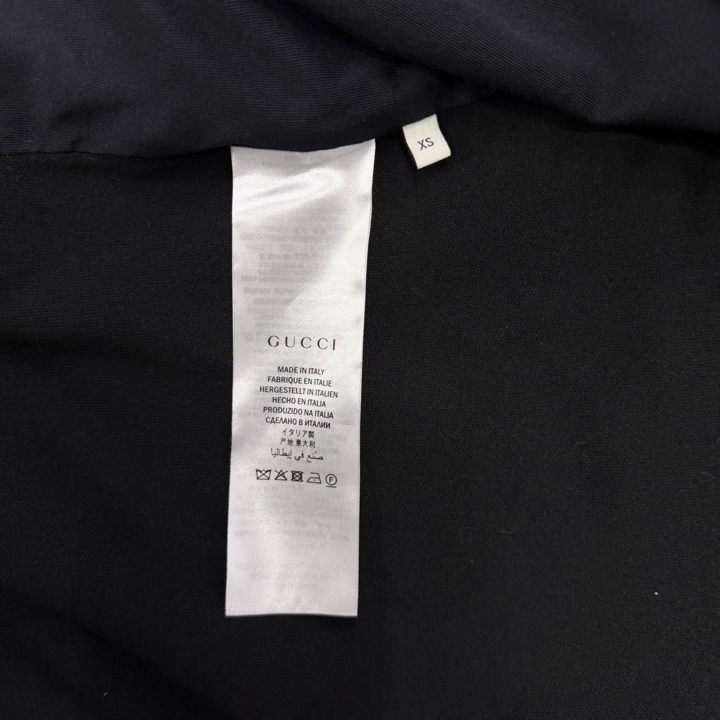 Gucci Black Zip-Up Hoodie with Embellished Shoulder Stripes Size US XS / EU 42 / 0 - 4 Thumbnail