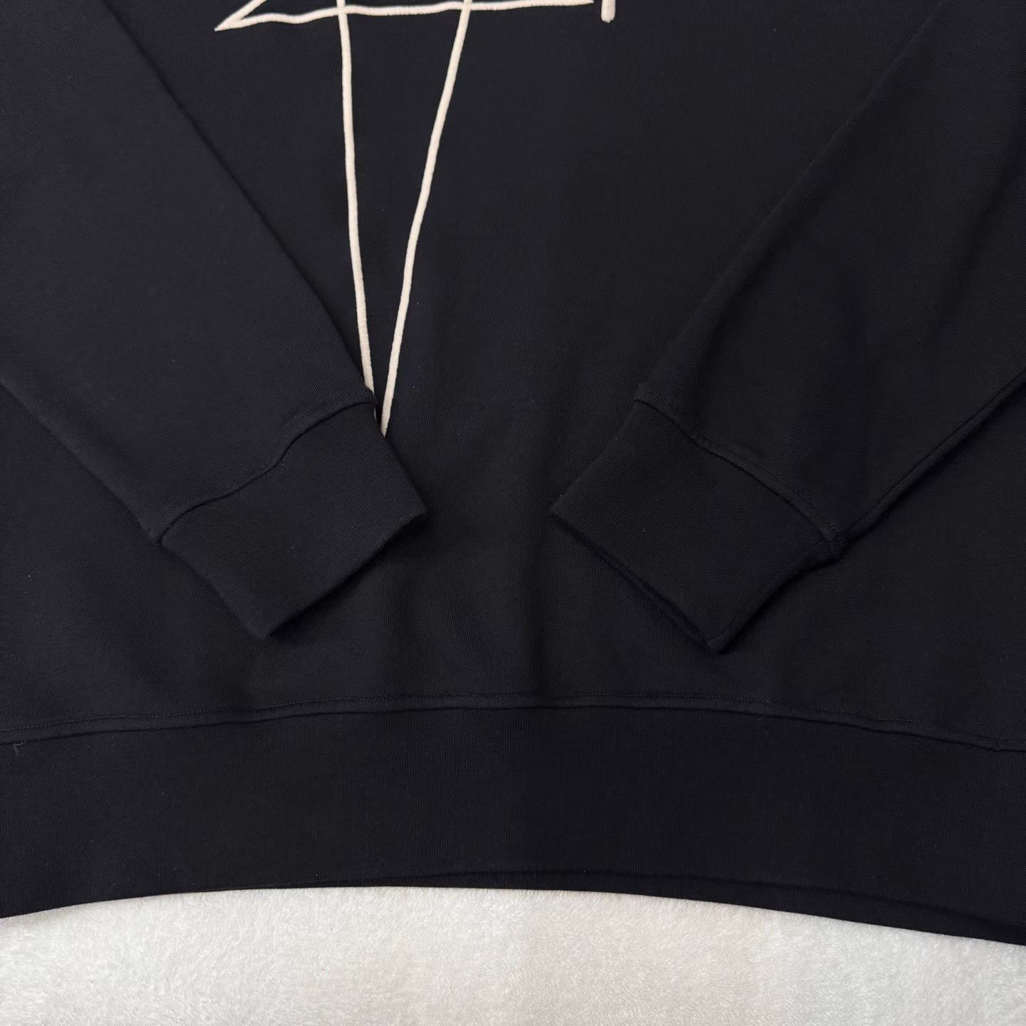Rick Owens Black Oversized Sweatshirt with Geometric Logo Size US M / EU 48-50 / 2 - 2 Thumbnail