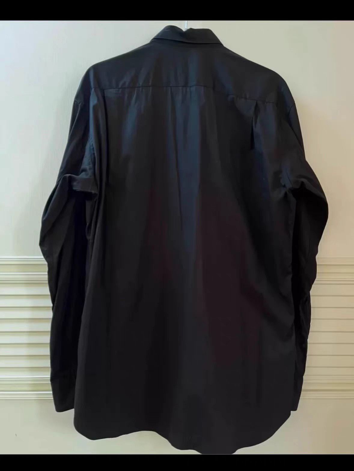 Comme des Garcons Black Long Sleeve Button-Up Shirt with Buckle Details Size US M / EU 48-50 / 2 - 2 Thumbnail