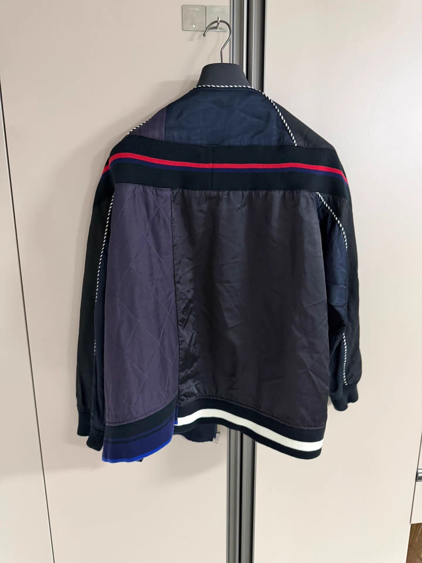 Facetasm Blue Quilted Bomber Jacket with Contrast Stitching Size US L / EU 52-54 / 3 - 2 Thumbnail