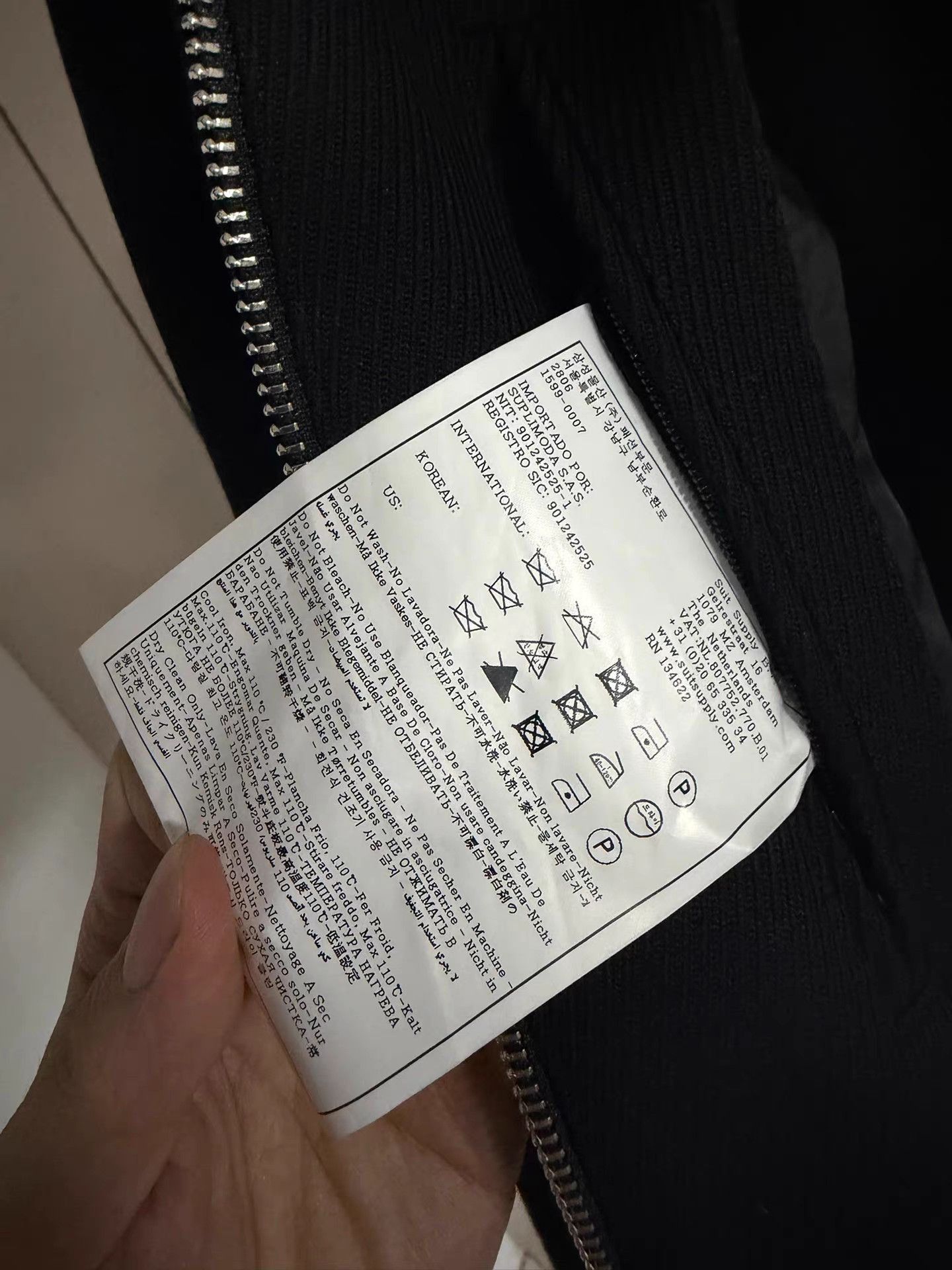 Suitsupply Black Light Jacket with Zip Front and Pockets Size US M / EU 48-50 / 2 - 4 Thumbnail