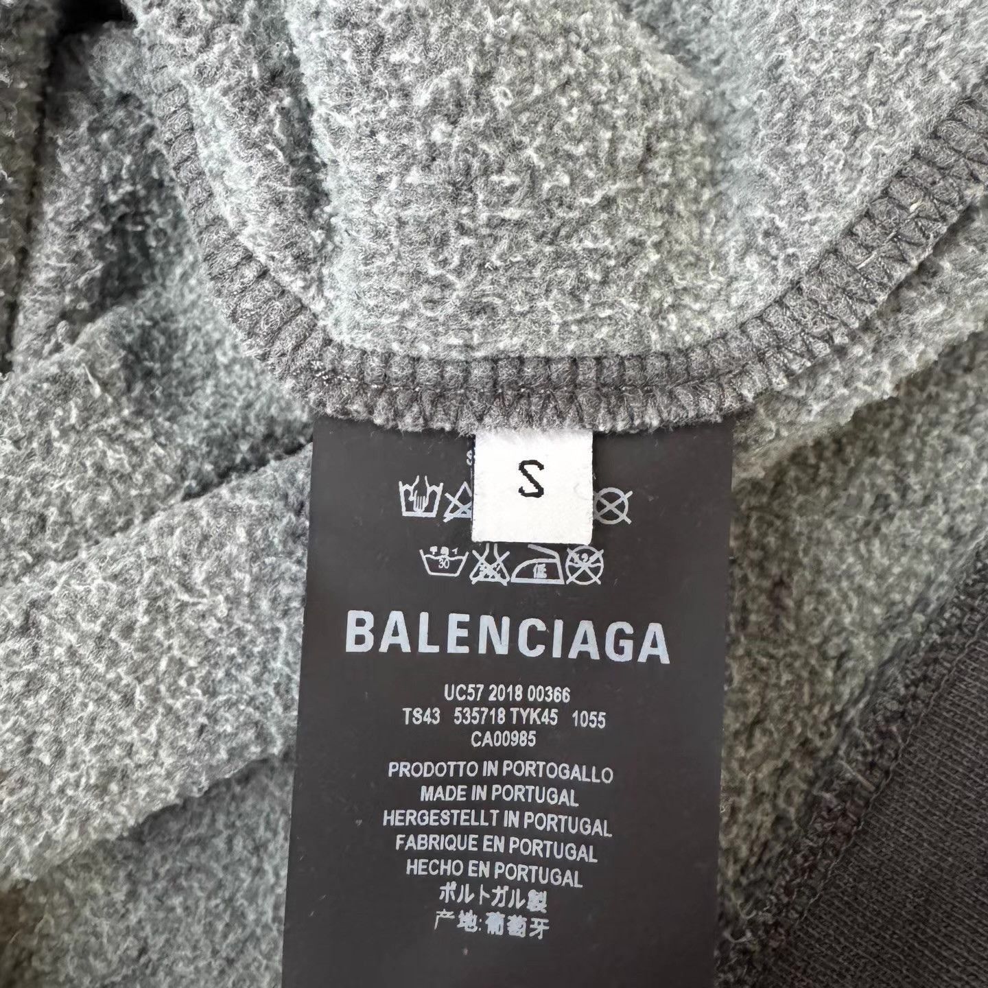 Balenciaga Gray Europa! Print Oversized Hoodie Size US S / EU 44-46 / 1 - 5 Thumbnail