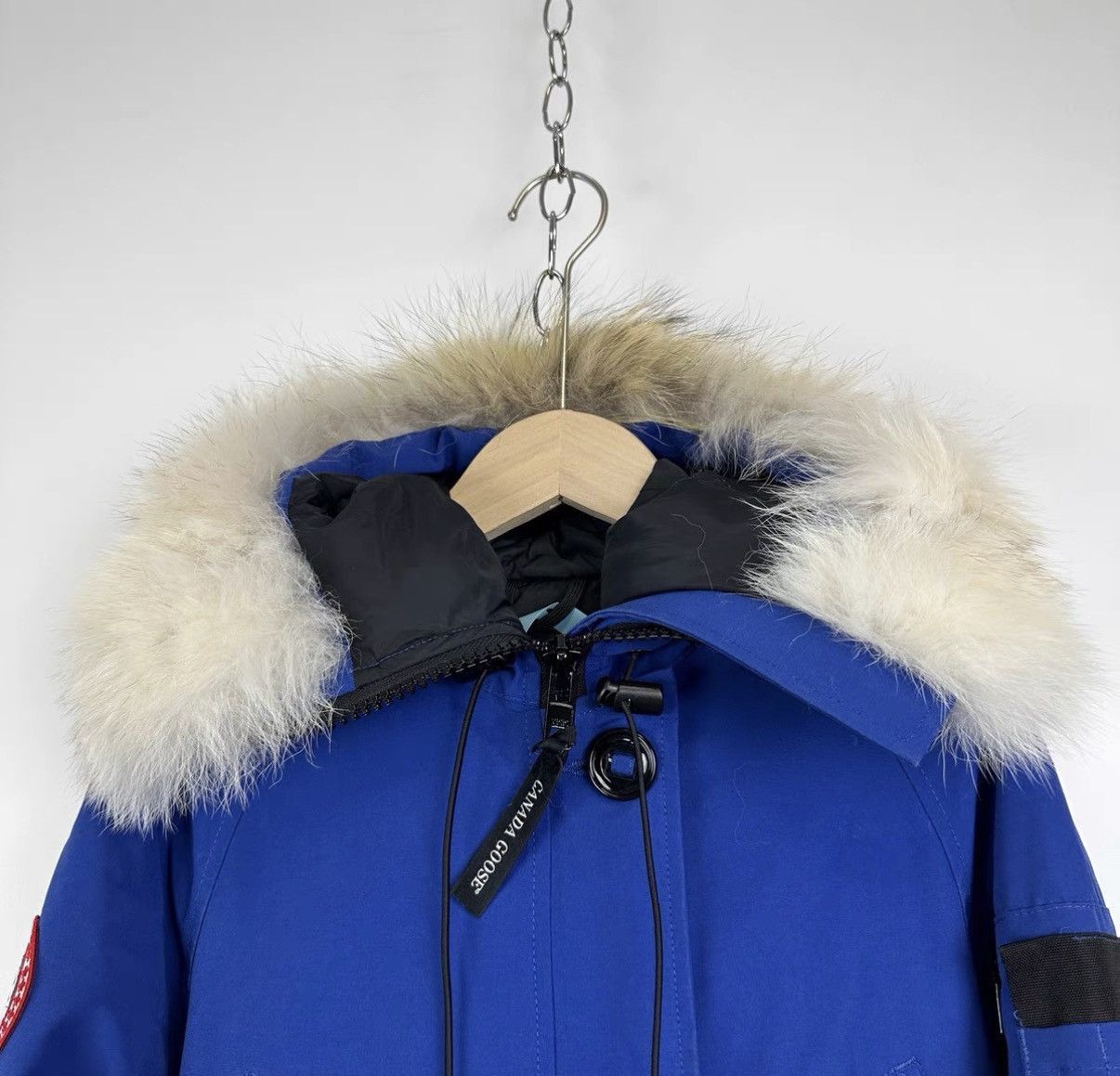 Canada Goose Blue Winter Jacket with Fur Hood, XXS Size US XXS / EU 40 - 3 Thumbnail