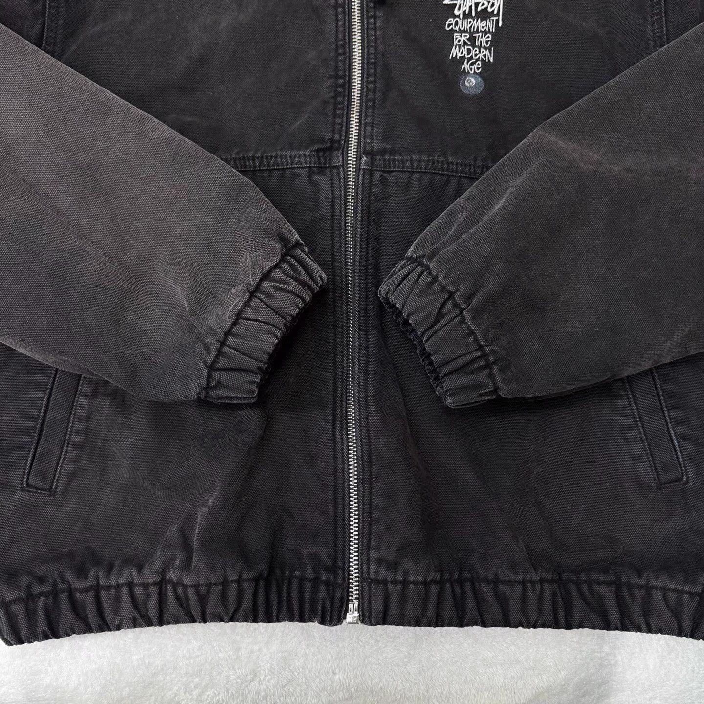 Stussy Black Hooded Zip-Up Jacket XL Size US XL / EU 56 / 4 - 2 Thumbnail