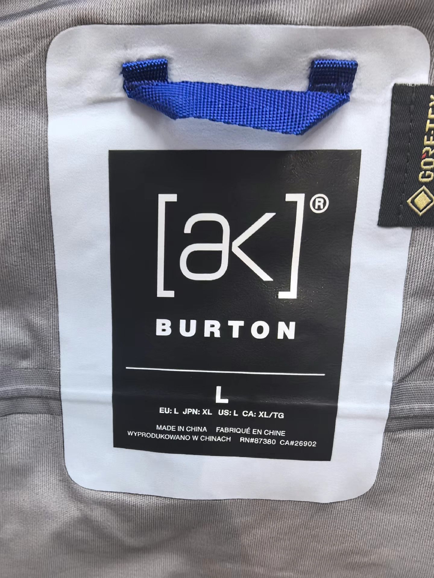 Burton Blue Lightweight Hooded Jacket Size US L / EU 52-54 / 3 - 4 Thumbnail