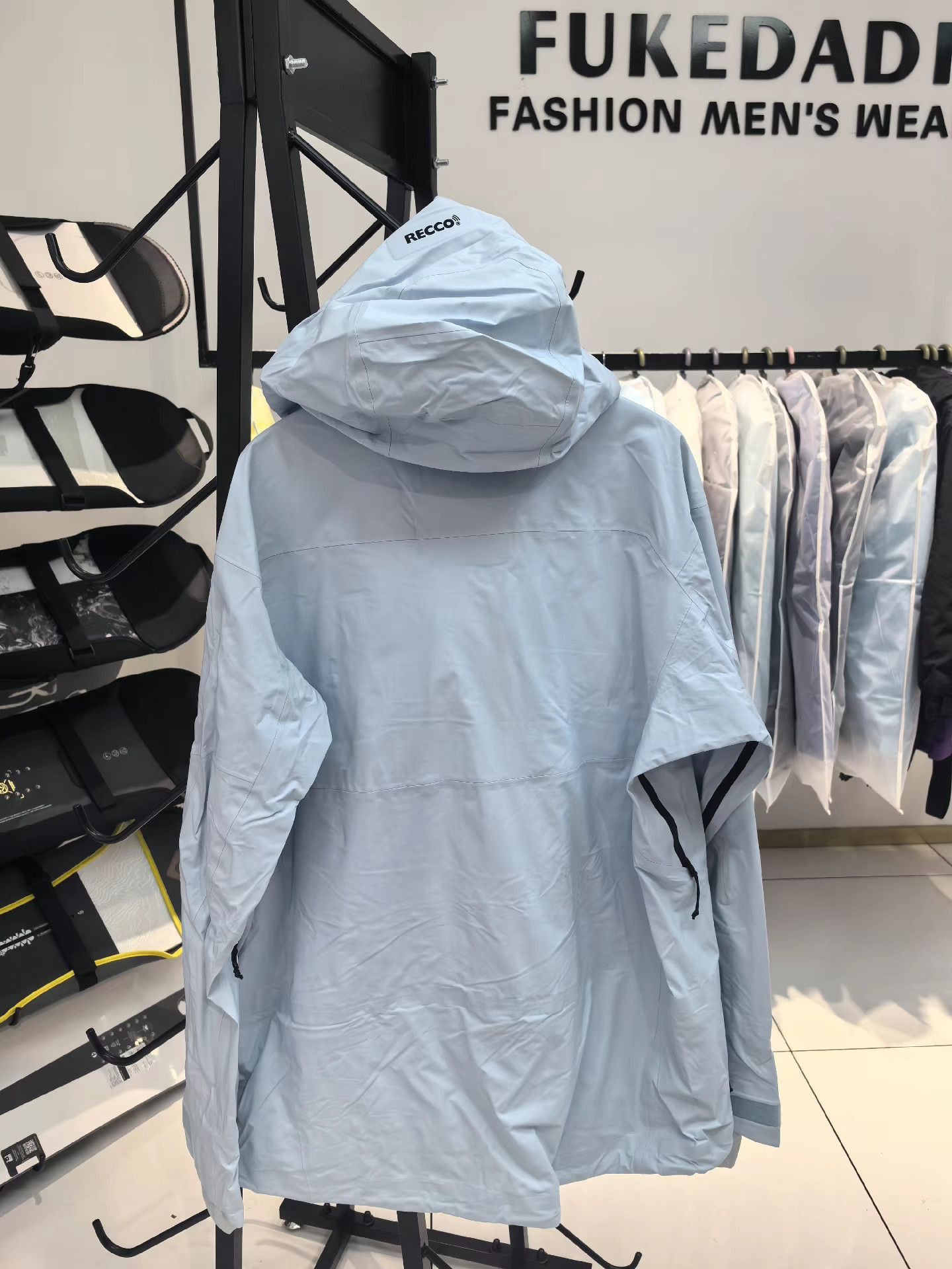 Burton Blue Lightweight Hooded Jacket Size US L / EU 52-54 / 3 - 2 Thumbnail