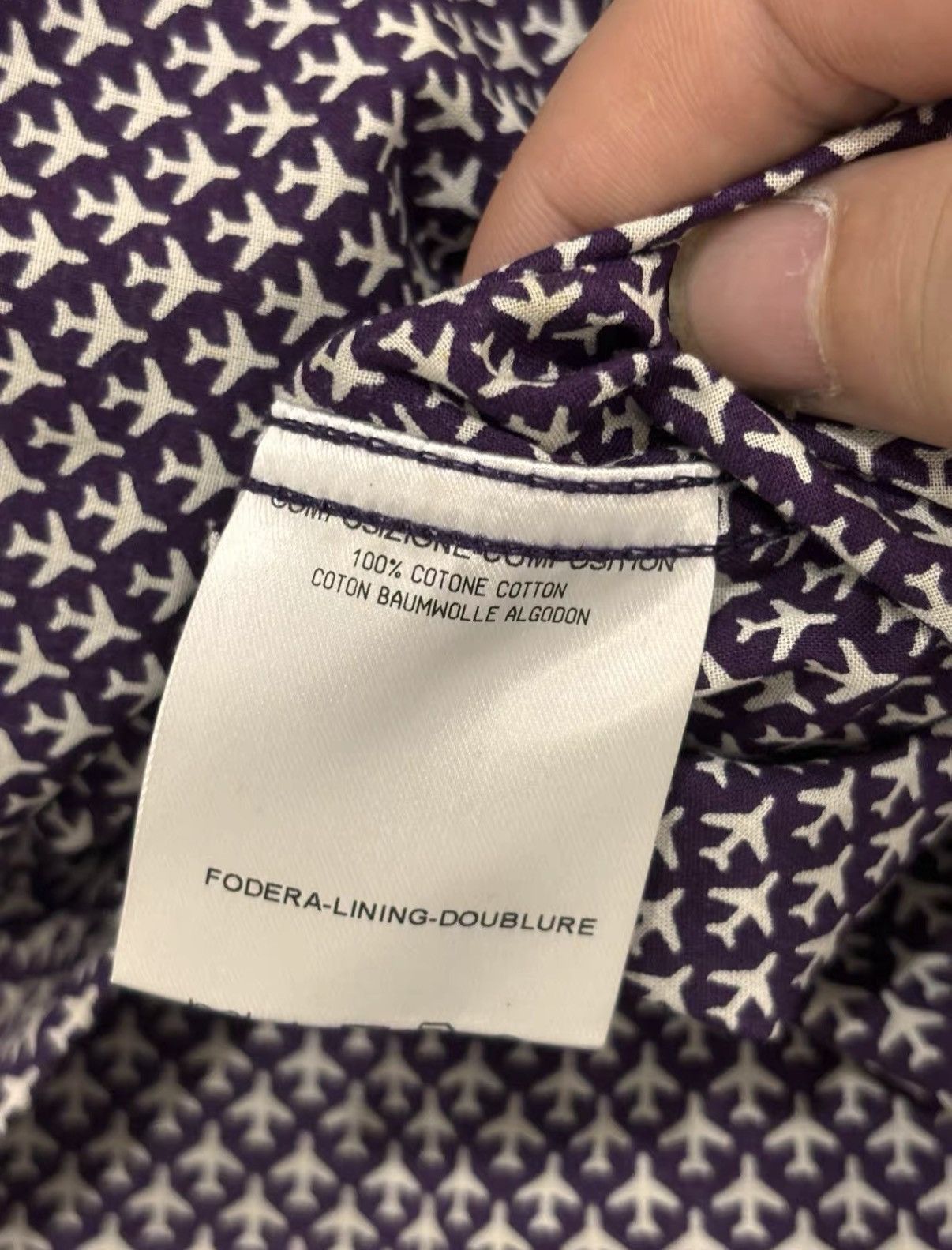 Gucci Purple Patterned Long-Sleeve Button-Up Shirt Size US M / EU 48-50 / 2 - 6 Thumbnail