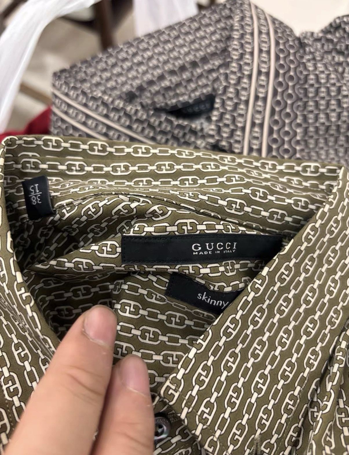 Gucci Green Short Sleeve Patterned Shirt XS Size US XS / EU 42 / 0 - 3 Thumbnail