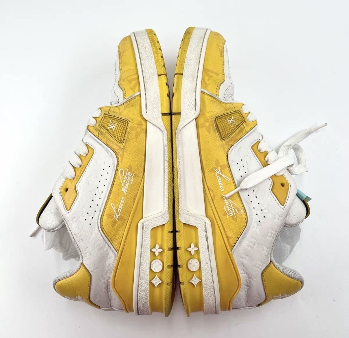 Louis Vuitton Yellow Low-Top Sneakers Size 8 Size US 8 / EU 41 - 7 Thumbnail