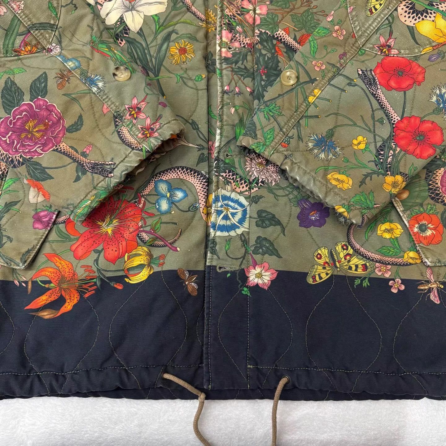 Gucci Floral Print Hooded Jacket - Multi, XL Size US XL / EU 56 / 4 - 2 Thumbnail