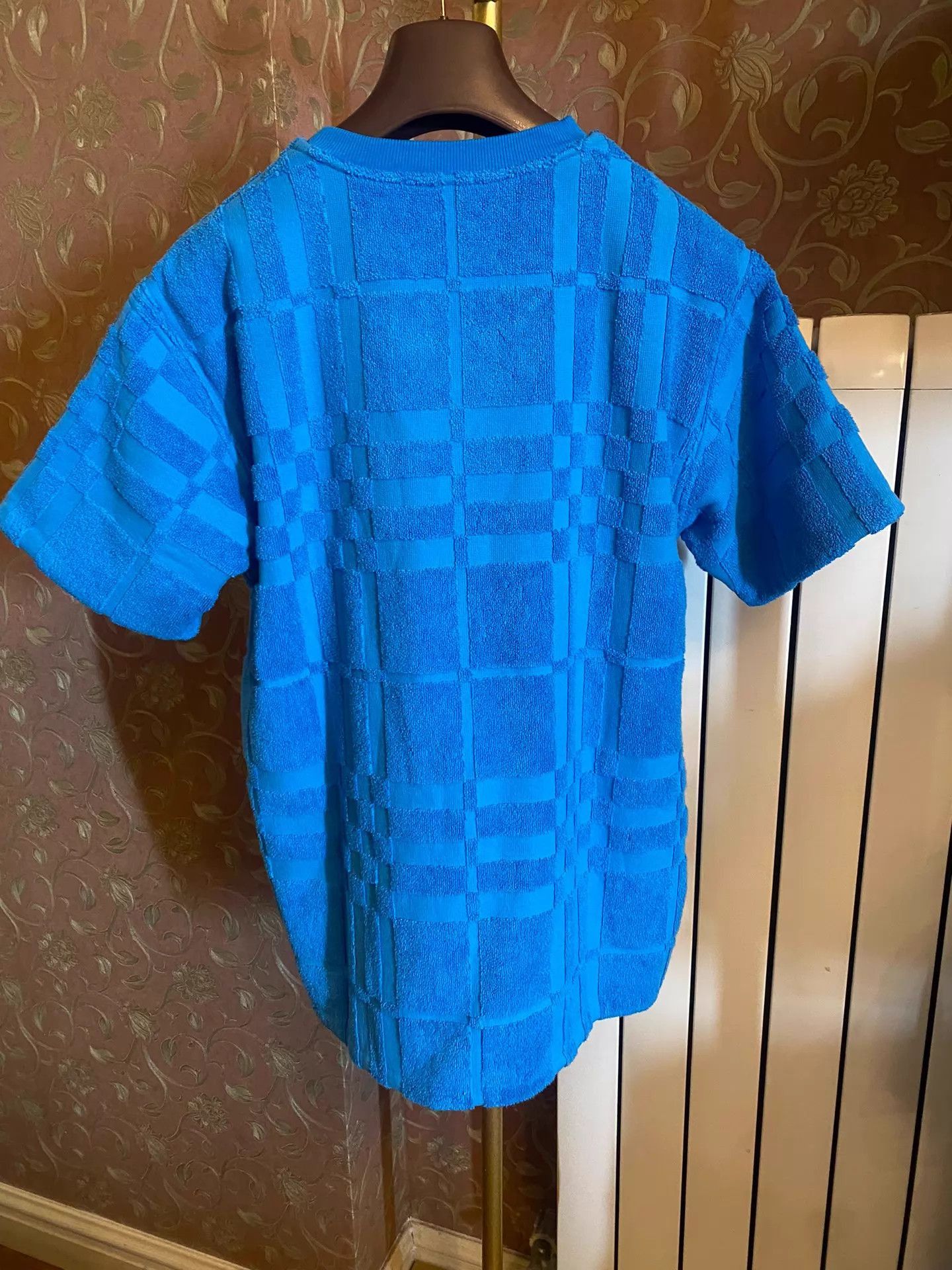 Burberry Blue Textured Check Short-Sleeve Shirt Size US S / EU 44-46 / 1 - 5 Thumbnail
