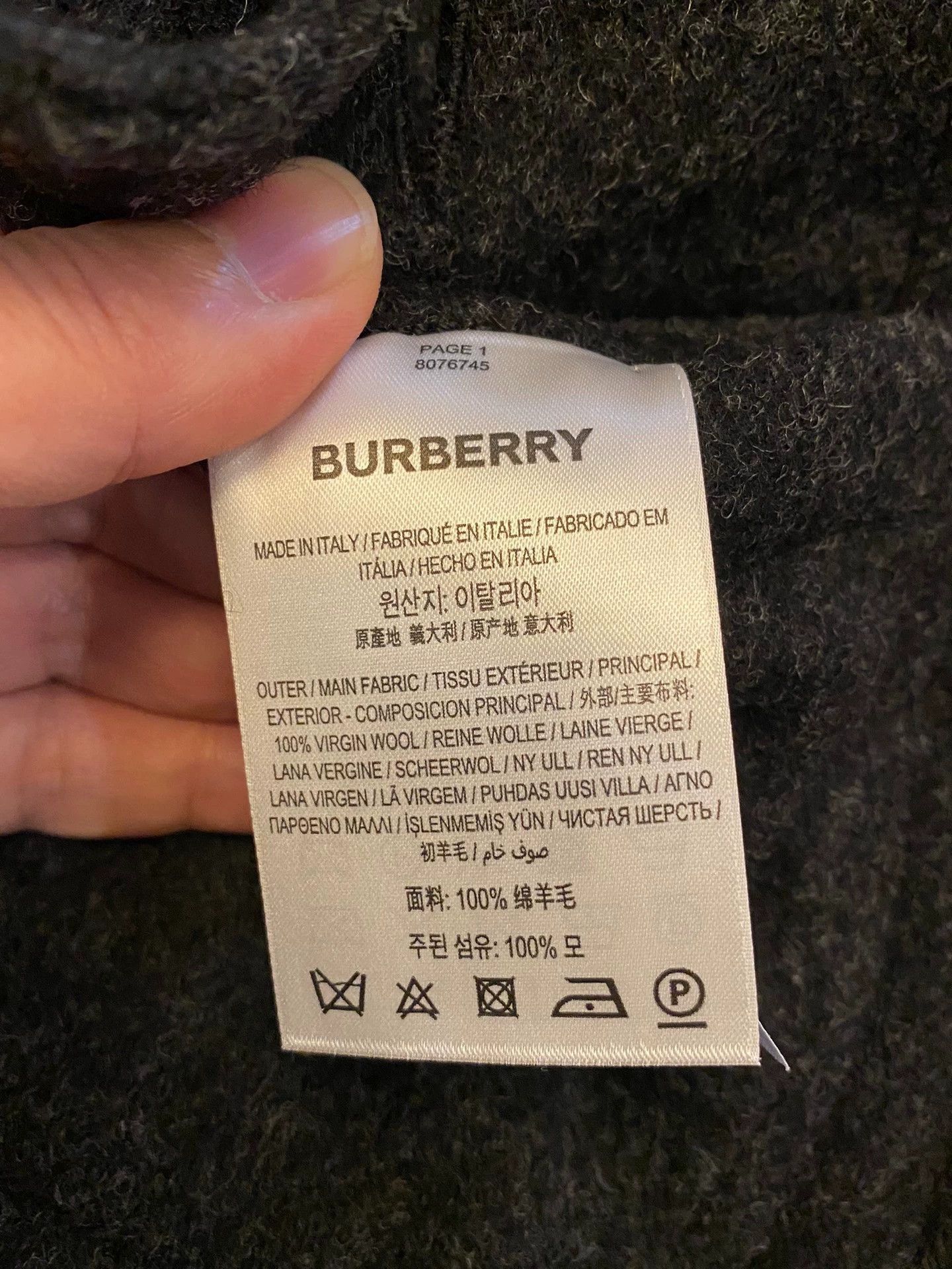Burberry Black Short Wool Jacket with Button Front and Pockets Size US M / EU 48-50 / 2 - 9 Thumbnail