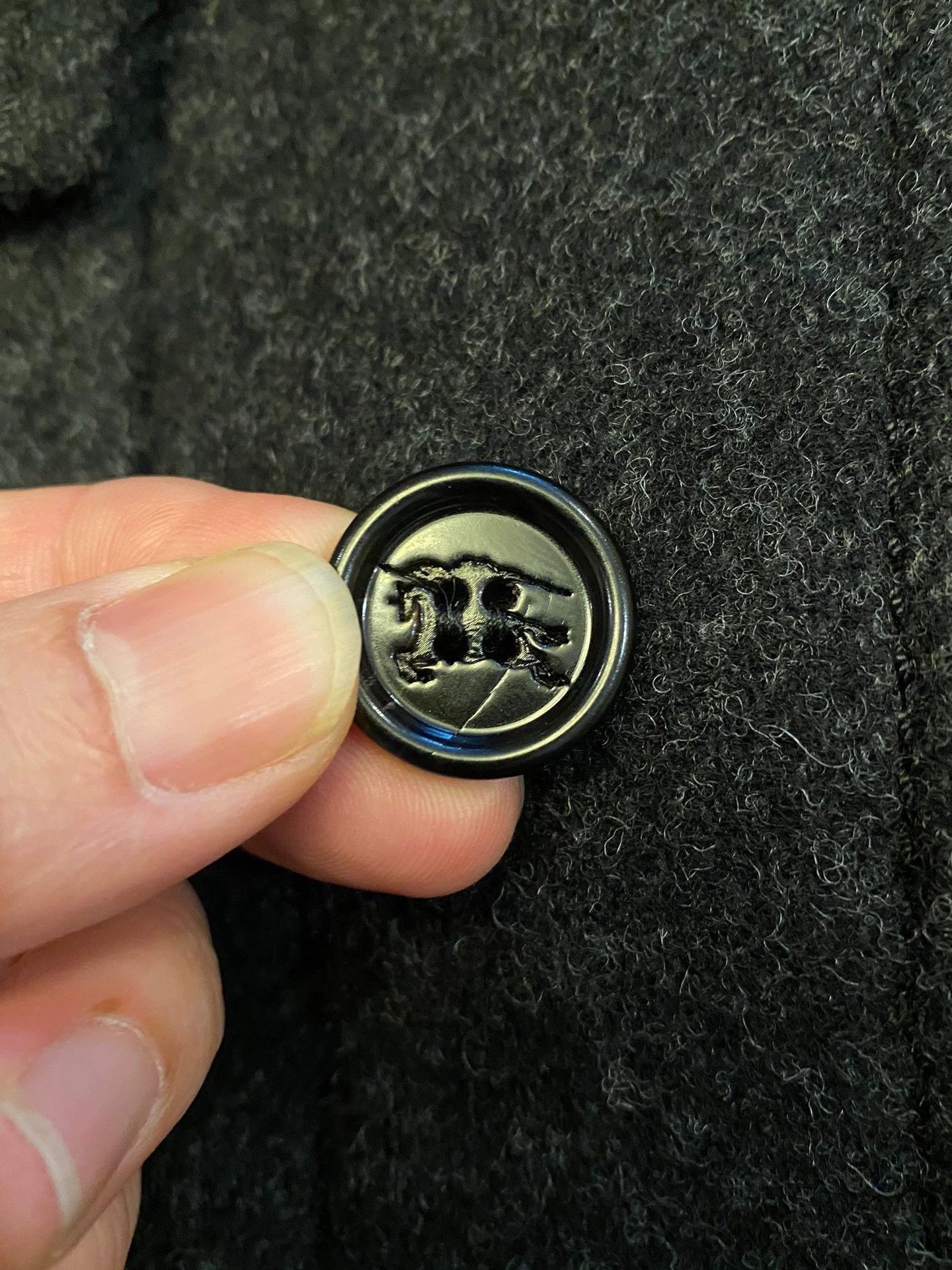 Burberry Black Short Wool Jacket with Button Front and Pockets Size US M / EU 48-50 / 2 - 8 Thumbnail