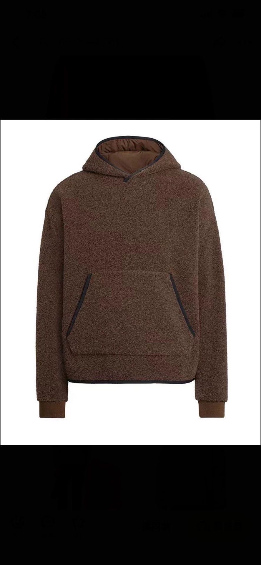 Ermenegildo Zegna Brown Fleece Hoodie with Kangaroo Pocket Size US M / EU 48-50 / 2 - 2 Thumbnail