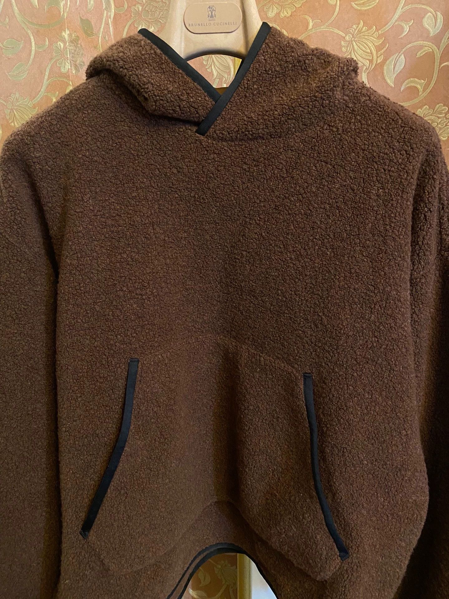 Ermenegildo Zegna Brown Fleece Hoodie with Kangaroo Pocket Size US M / EU 48-50 / 2 - 3 Thumbnail