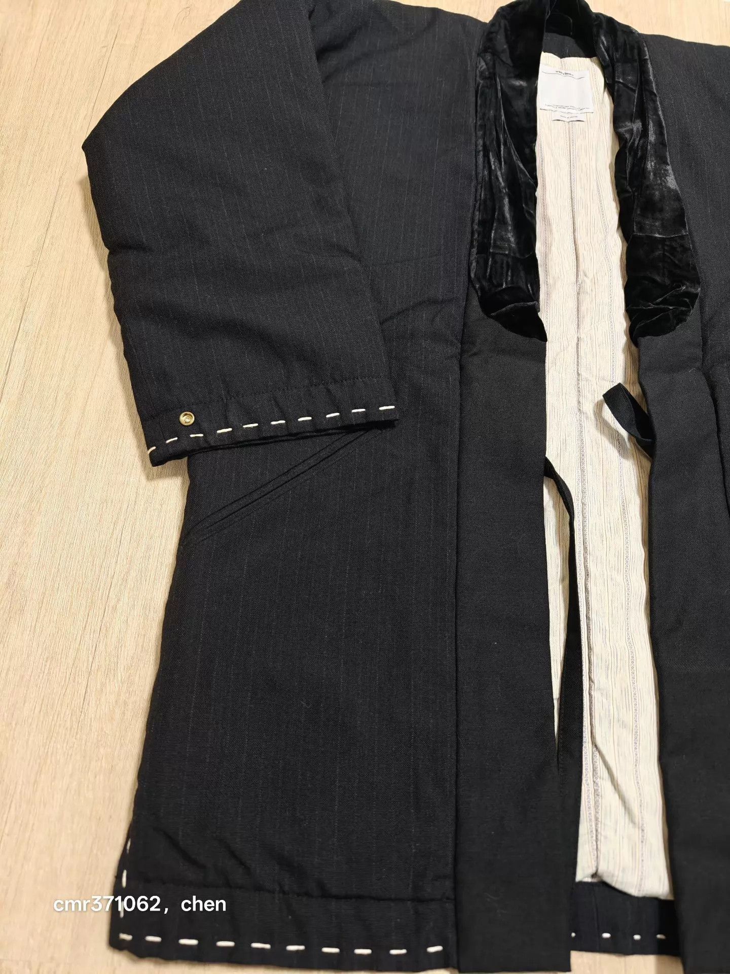Visvim Black Long Sleeve Robe Coat Size US M / EU 48-50 / 2 - 2 Thumbnail