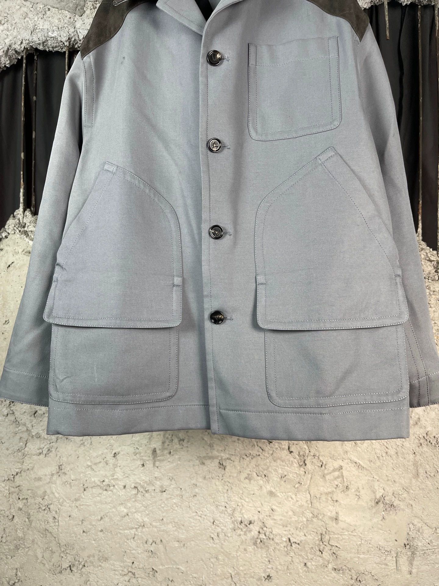 Bottega Veneta Gray Utility Jacket with Patch Pockets - Size S Size US S / EU 44-46 / 1 - 4 Thumbnail