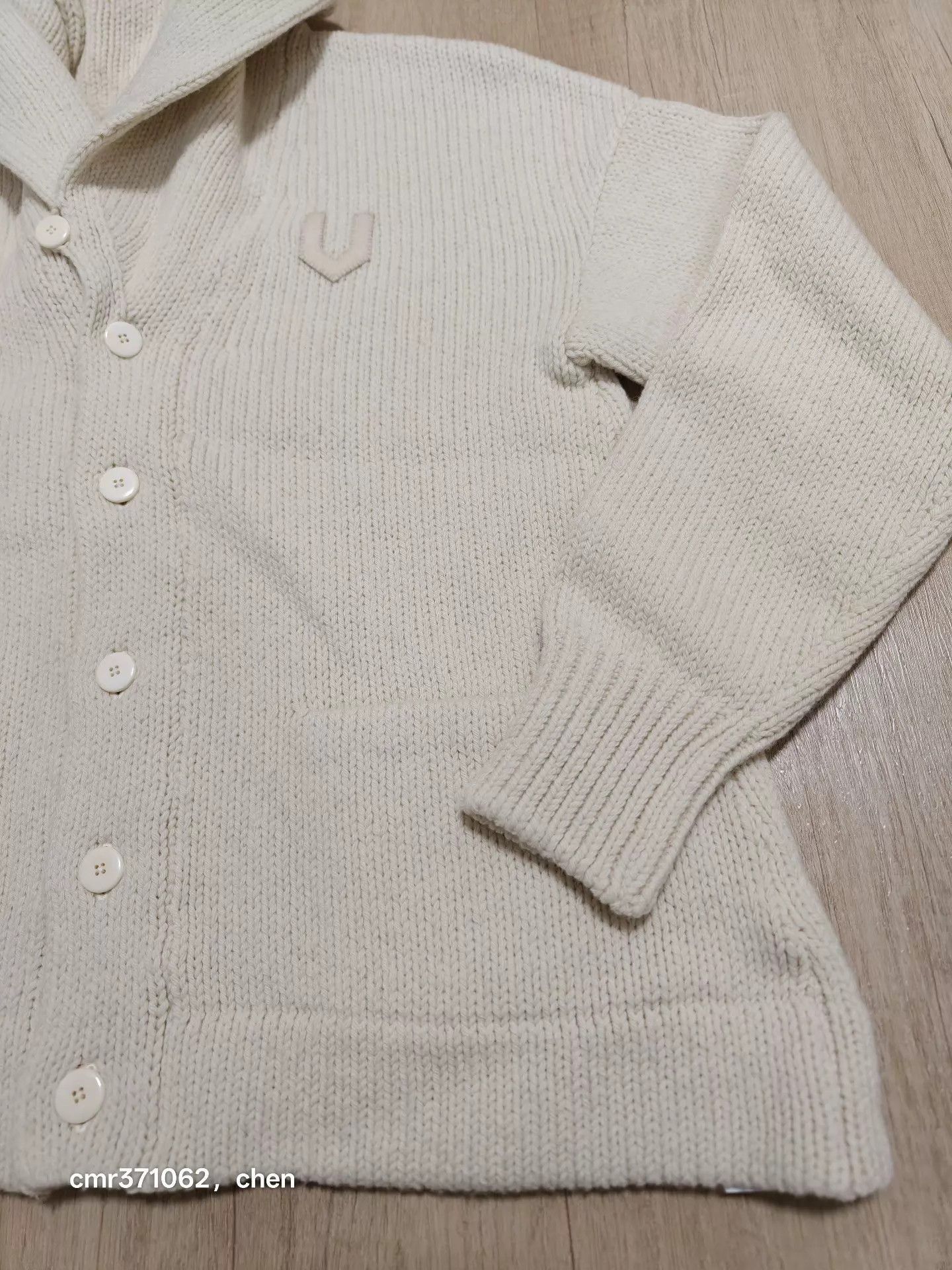 Visvim Beige Button-Front Knit Cardigan Size M Size US M / EU 48-50 / 2 - 4 Thumbnail