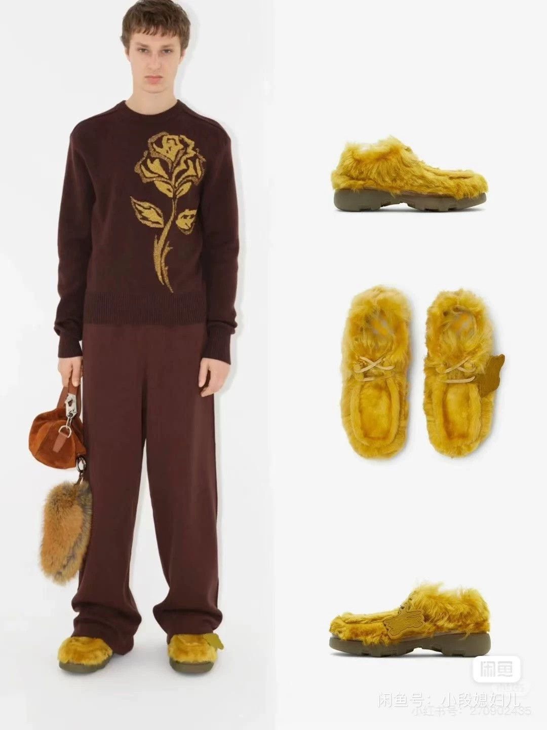 Burberry Yellow Furry Laced Slip-On Shoes Size 8 Size US 8 / EU 41 - 2 Thumbnail