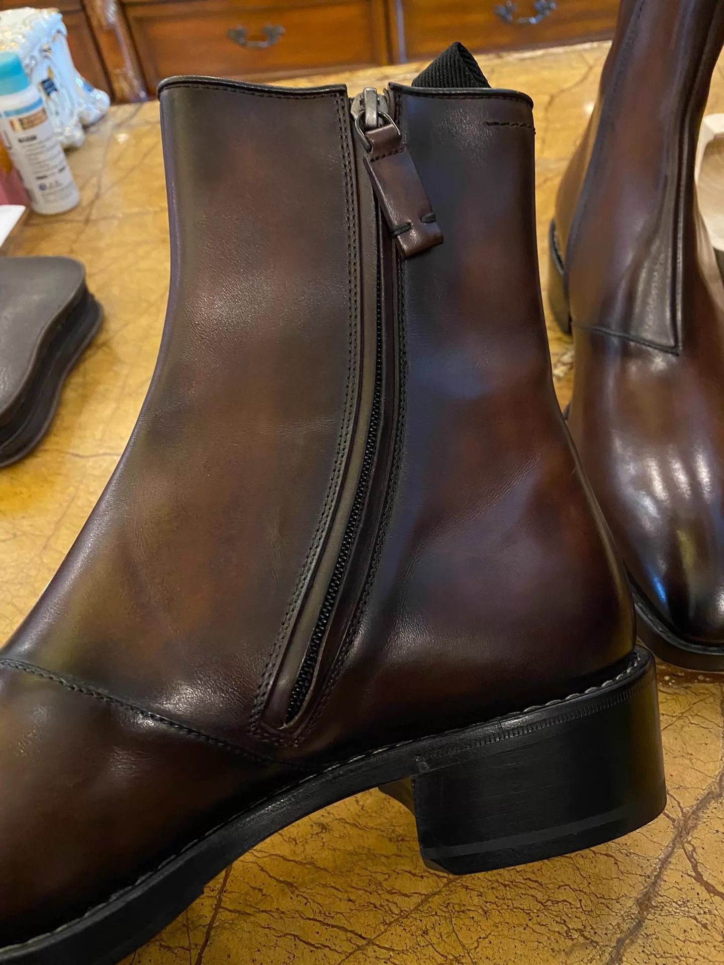 Berluti Brown Leather Ankle Boots Size 7.5 Size US 7.5 / EU 40-41 - 4 Thumbnail