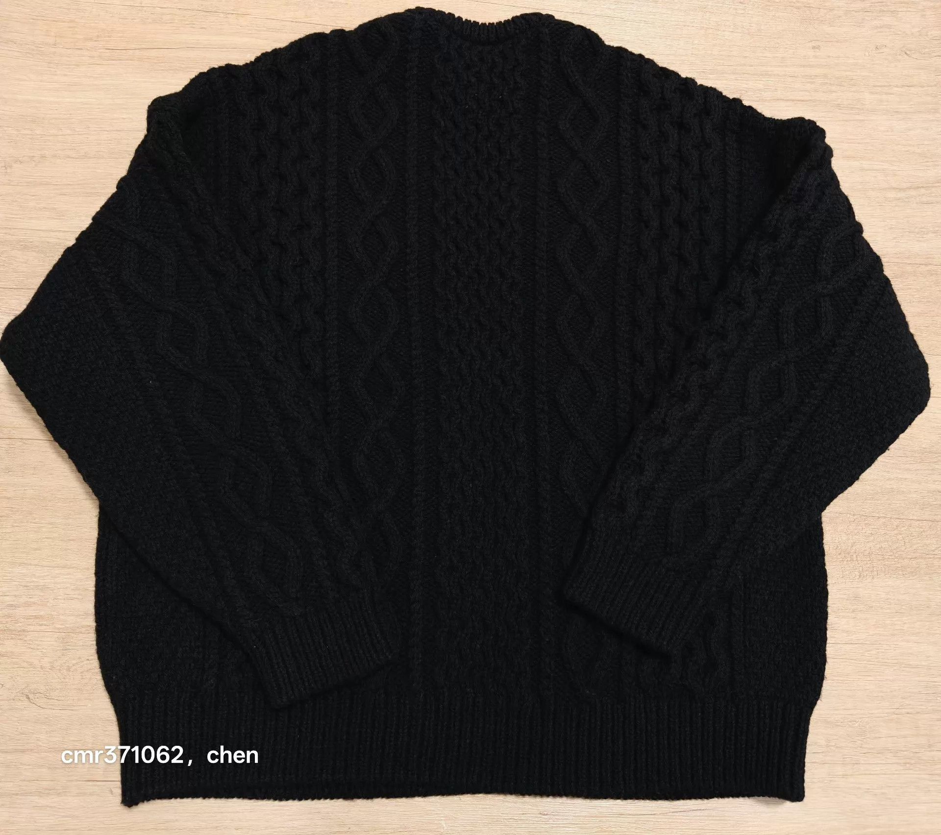 Visvim Black Cable Knit Crewneck Sweater Size US L / EU 52-54 / 3 - 5 Thumbnail