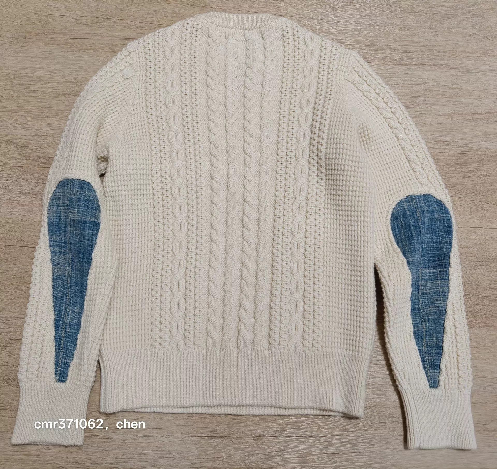 Visvim Beige Cable-Knit Crewneck Sweater Size US M / EU 48-50 / 2 - 6 Thumbnail