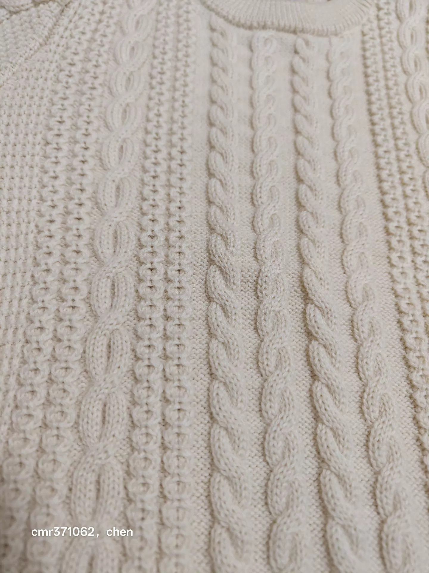 Visvim Beige Cable-Knit Crewneck Sweater Size US M / EU 48-50 / 2 - 8 Thumbnail
