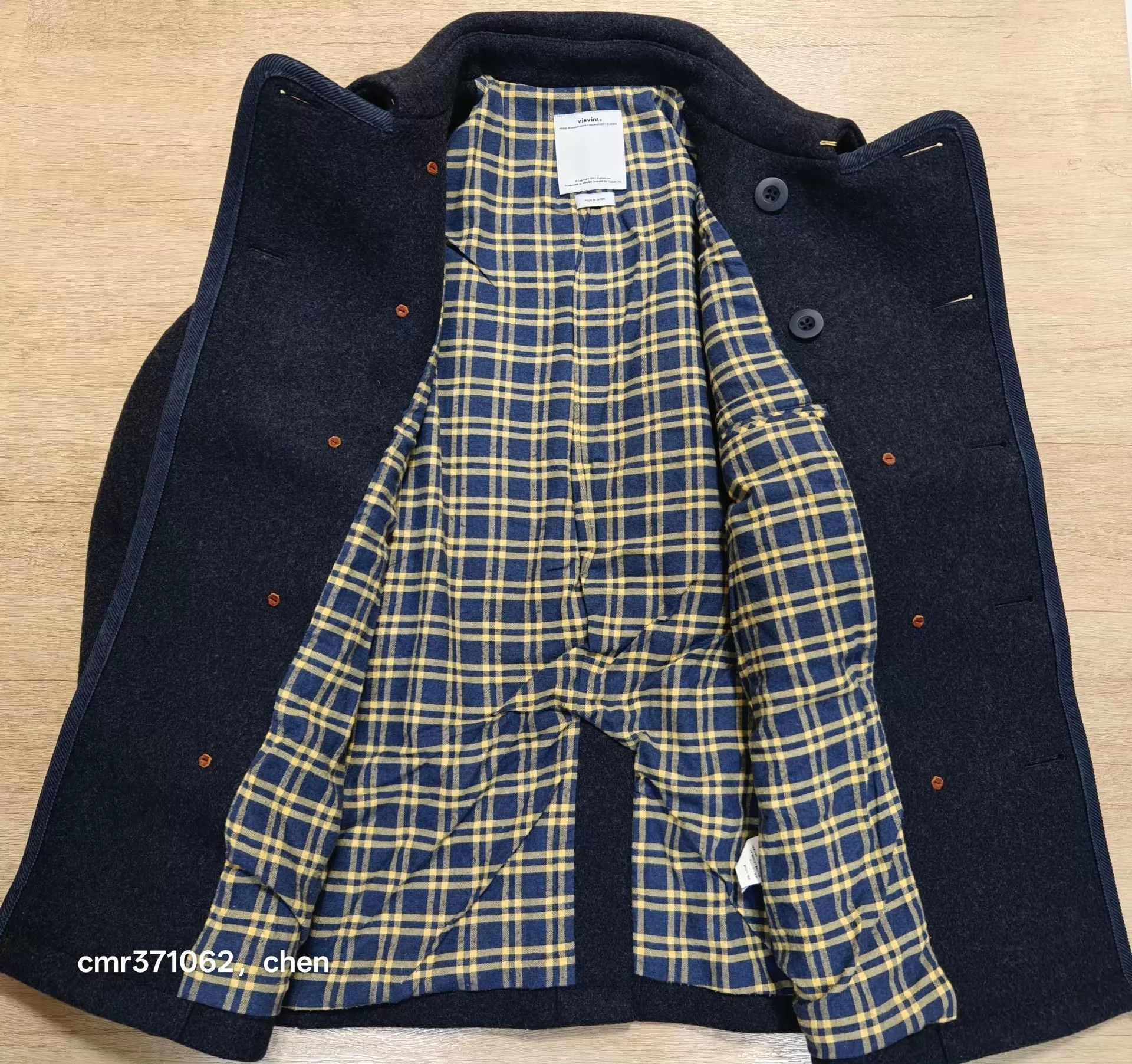 Visvim Blue Double-Breasted Wool Coat Size L Size US L / EU 52-54 / 3 - 6 Thumbnail