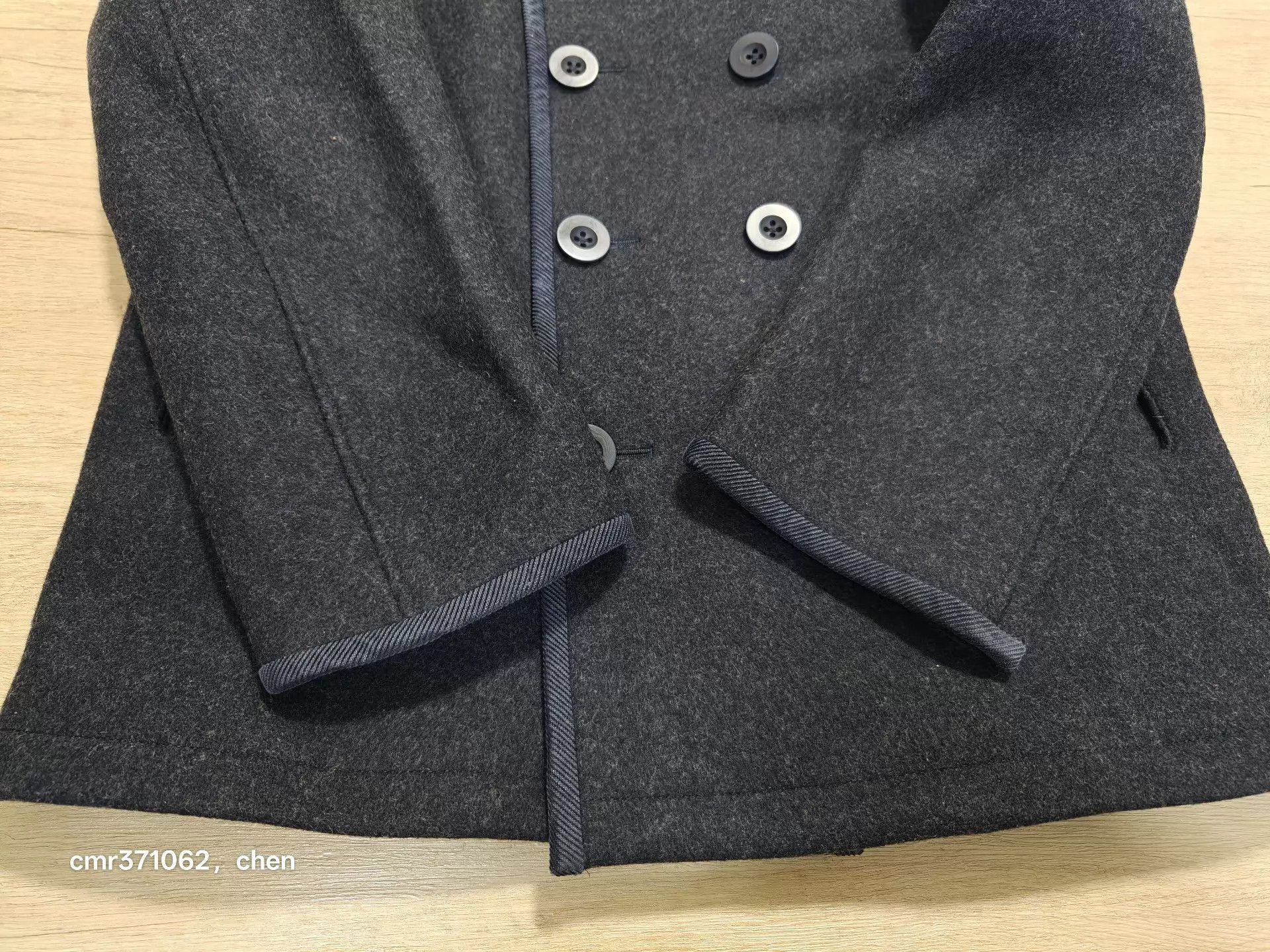 Visvim Blue Double-Breasted Wool Coat Size L Size US L / EU 52-54 / 3 - 3 Thumbnail