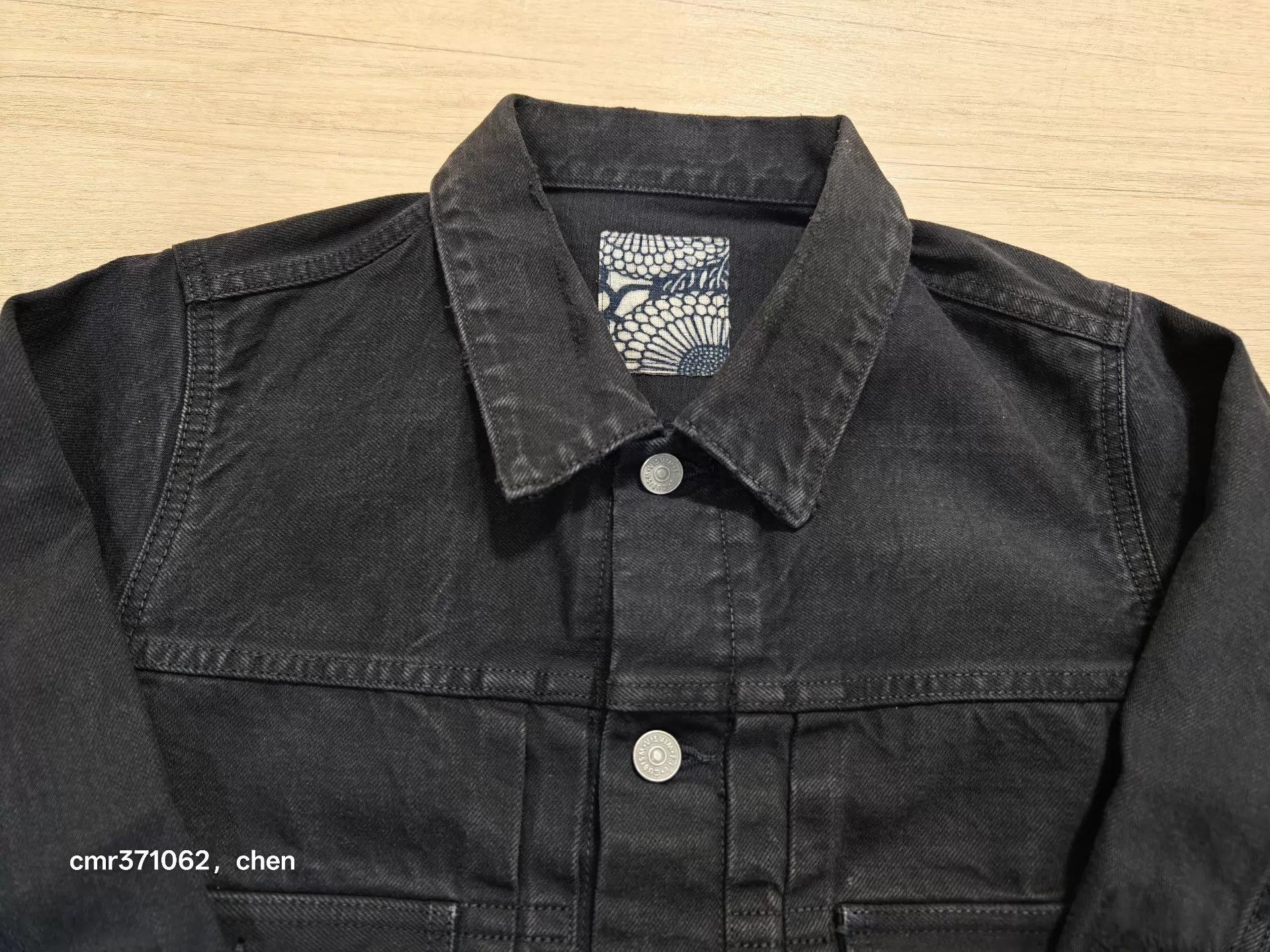 Visvim Black Denim Jacket with Button Front and Pockets Size US M / EU 48-50 / 2 - 5 Thumbnail