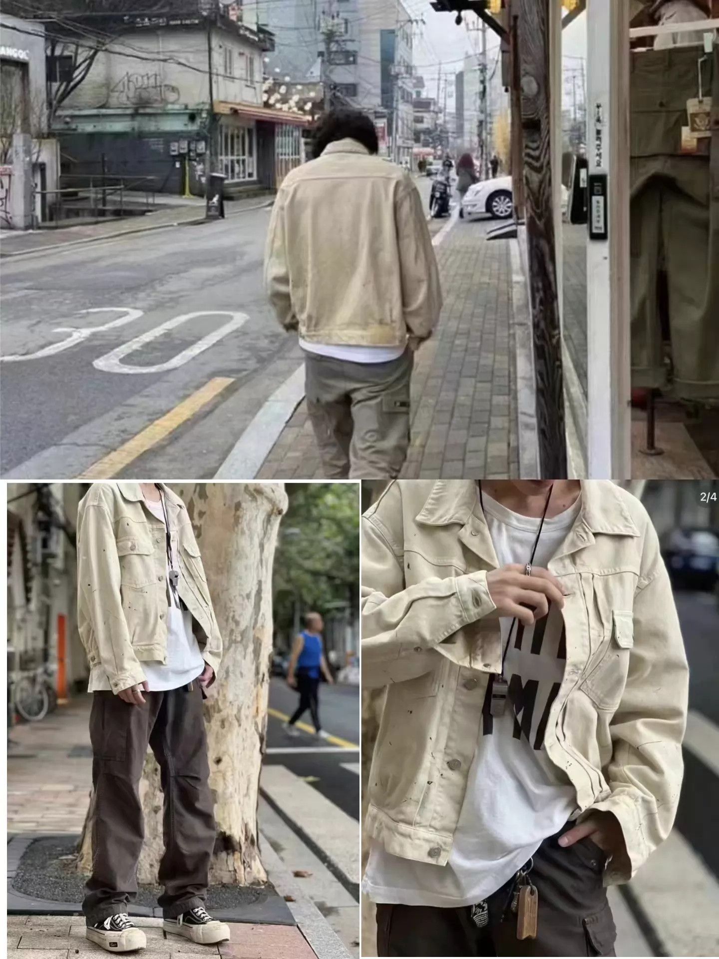 Visvim Beige Painted Button-Up Light Jacket Size S Size US S / EU 44-46 / 1 - 9 Thumbnail