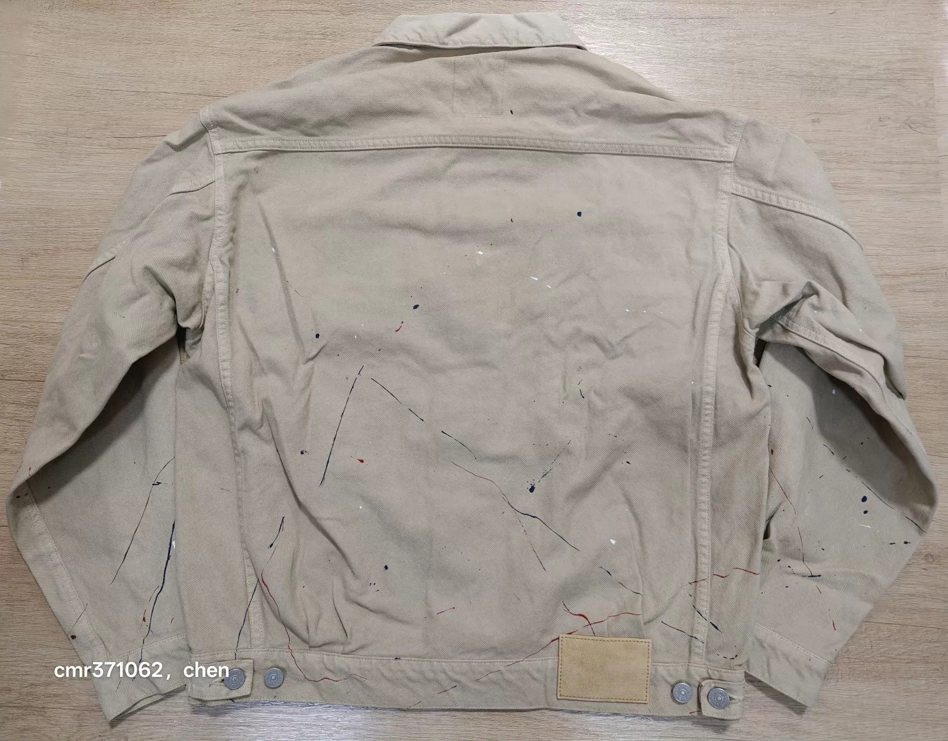 Visvim Beige Painted Button-Up Light Jacket Size S Size US S / EU 44-46 / 1 - 6 Thumbnail