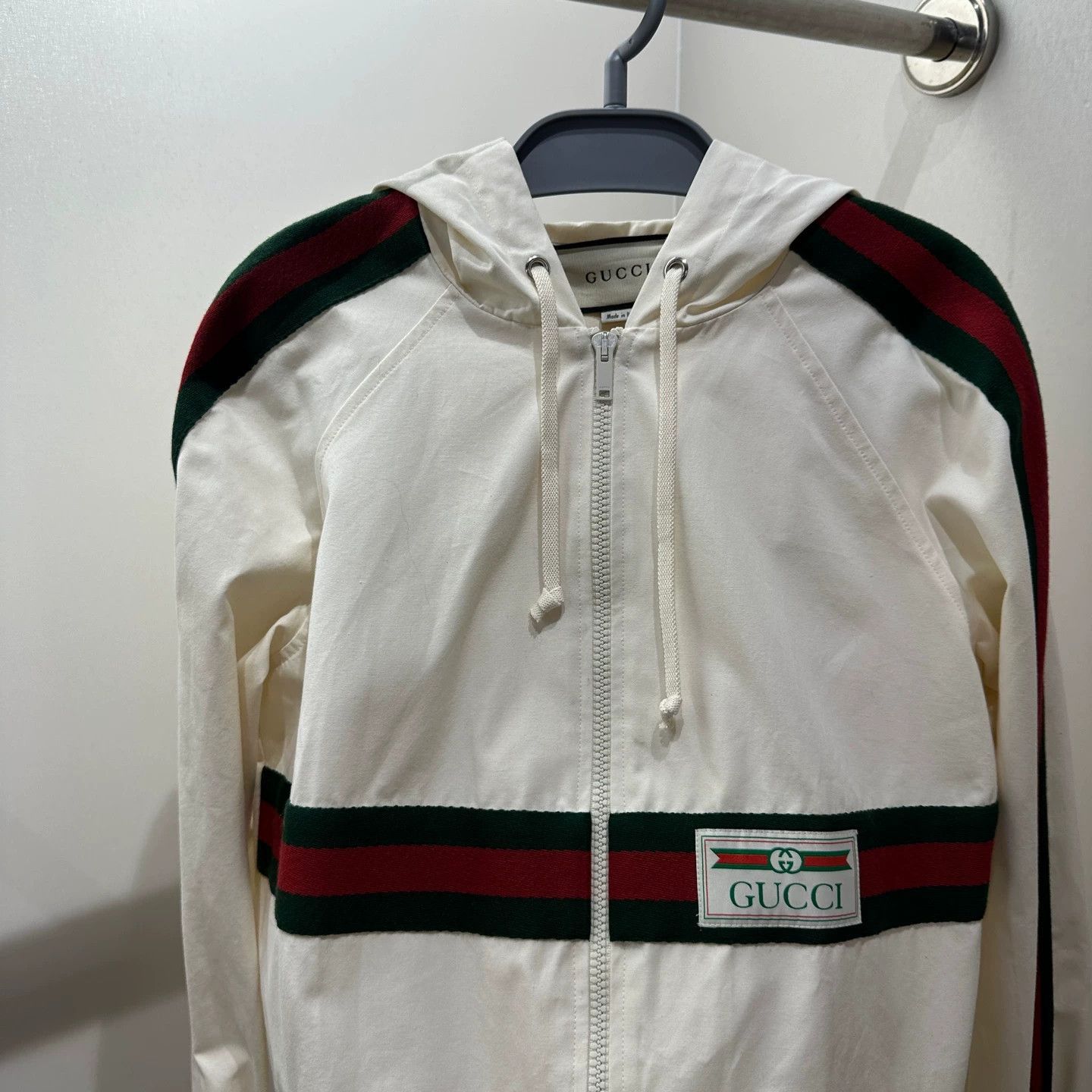 Gucci Hooded Light Jacket with Striped Accents Size US XS / EU 42 / 0 - 6 Thumbnail
