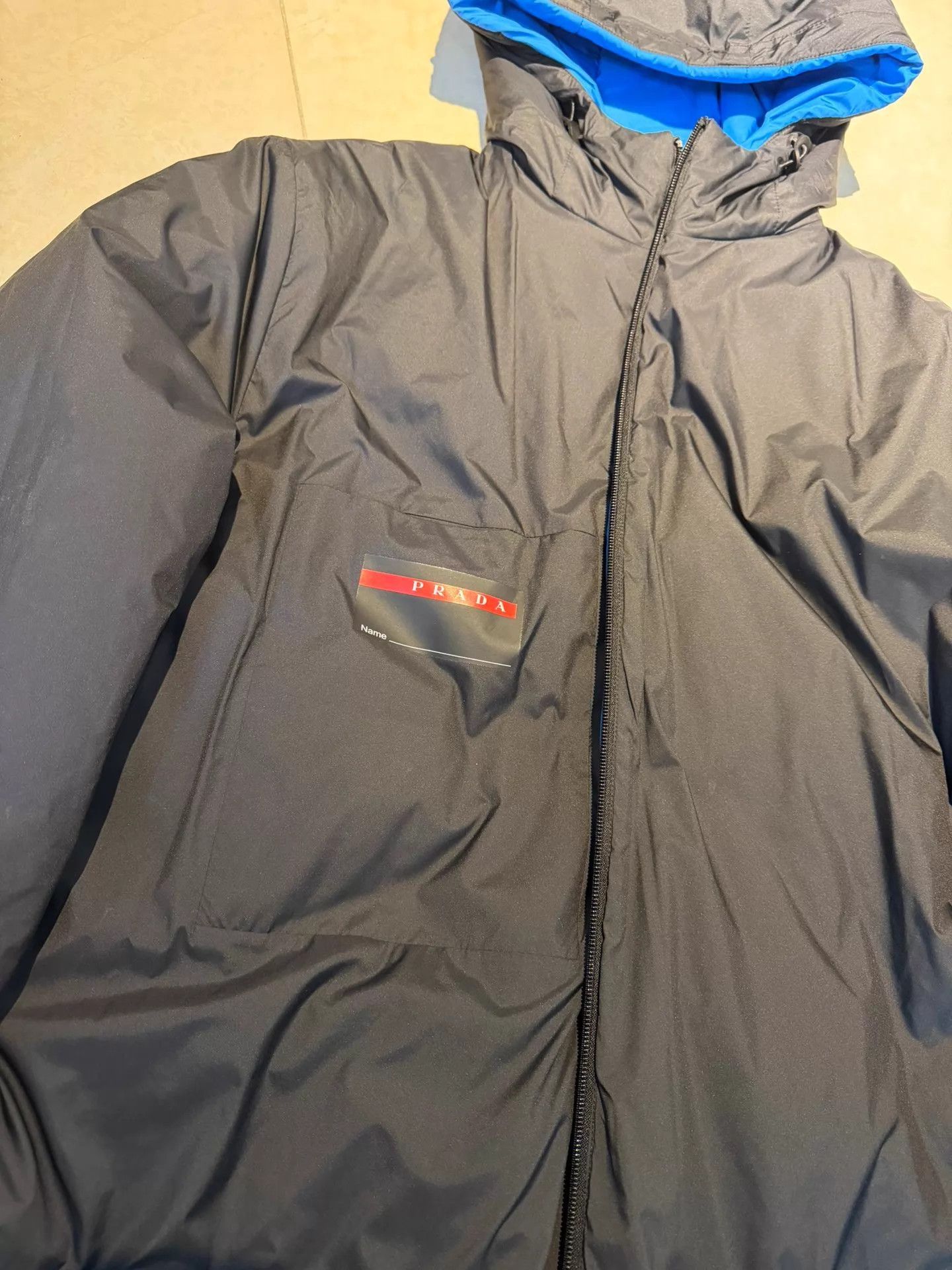 Prada Blue Hooded Zip-Up Jacket XL Size US XL / EU 56 / 4 - 3 Thumbnail
